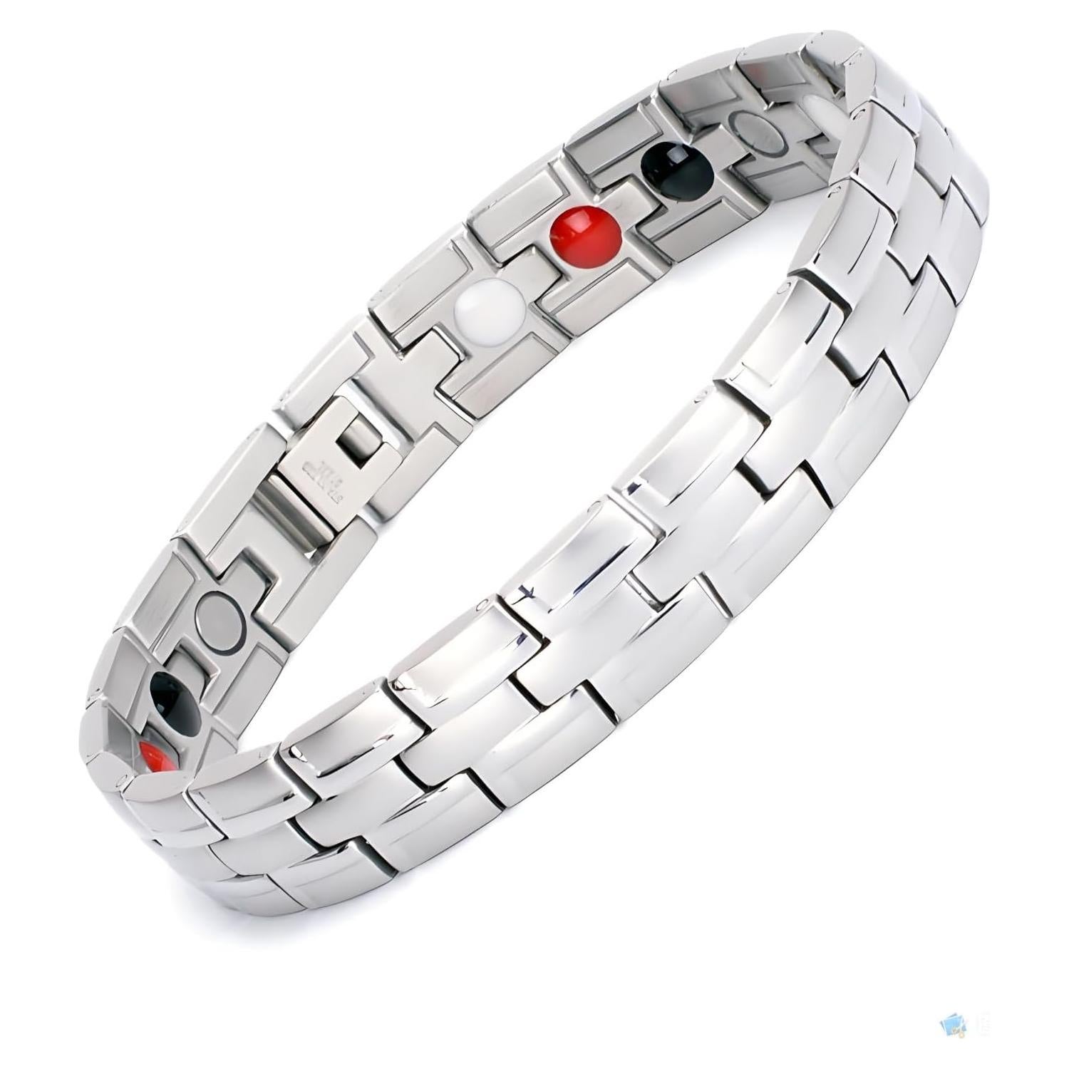 Pulsera Magnética Emmori de Acero Inoxidable Ajustable