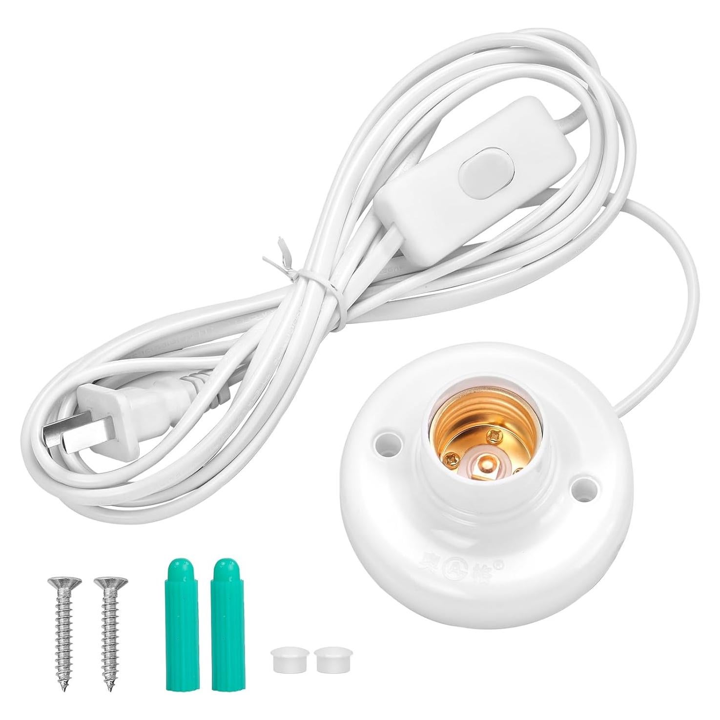 Portalámpara E26/E27 Aroakko con Cable de 3m y Interruptor