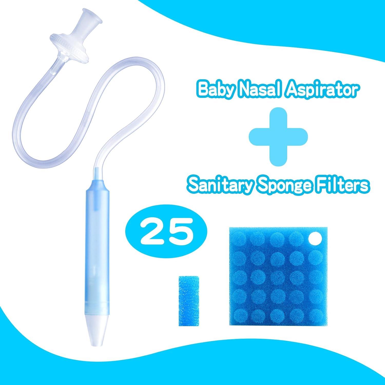 Aspirador Nasal para Bebés RDUNF con 25 Filtros y Pinzas