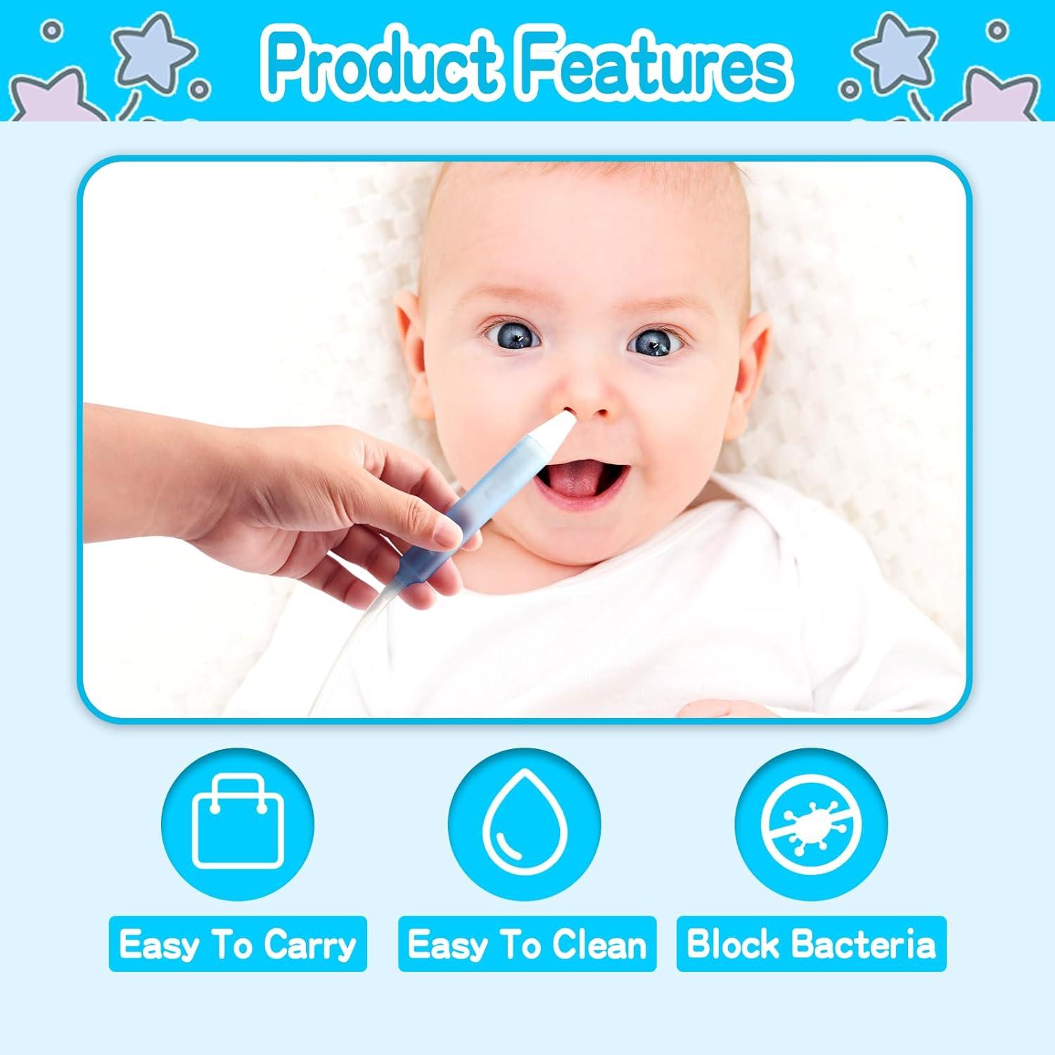 Aspirador Nasal para Bebés RDUNF con 25 Filtros y Pinzas