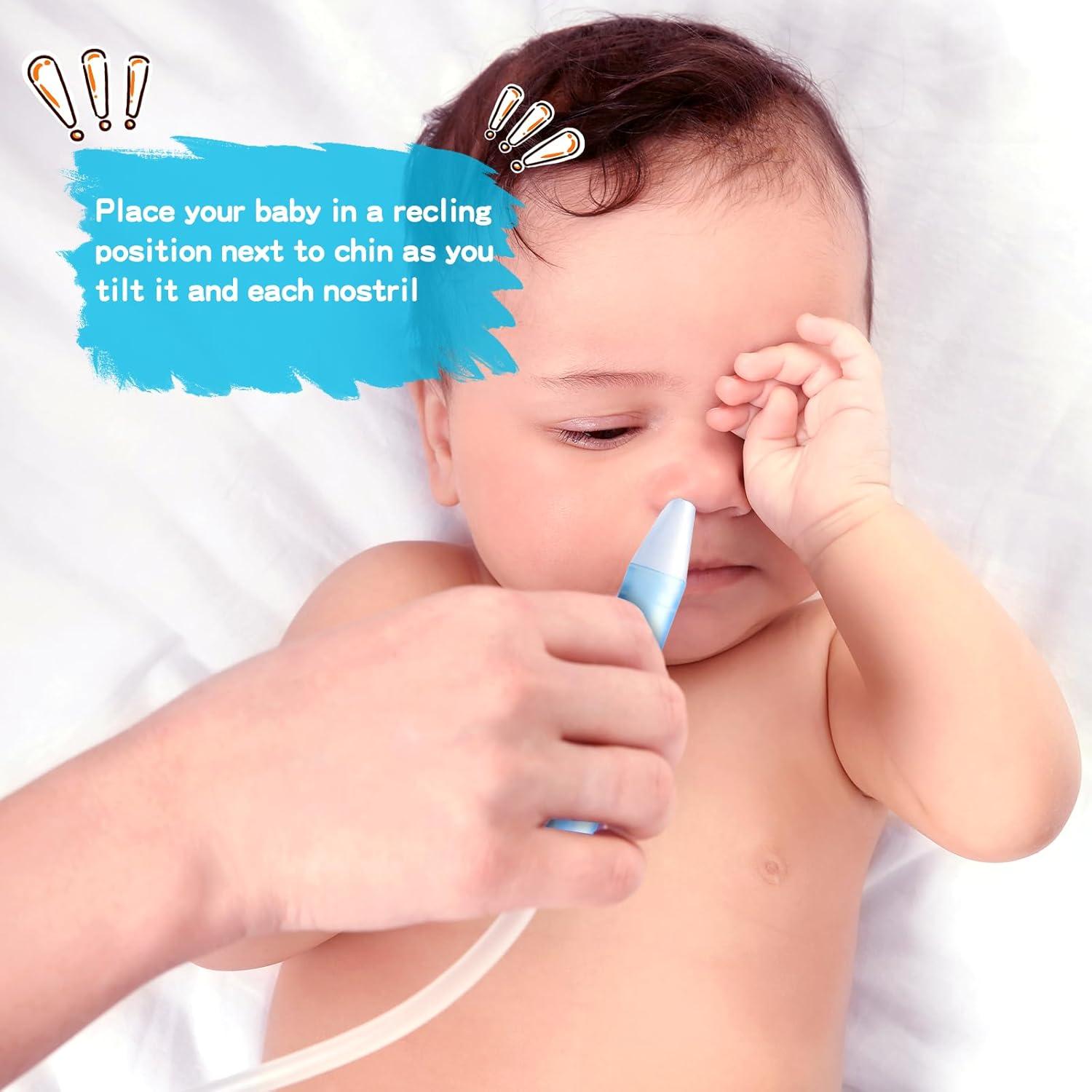 Aspirador Nasal para Bebés RDUNF con 25 Filtros y Pinzas