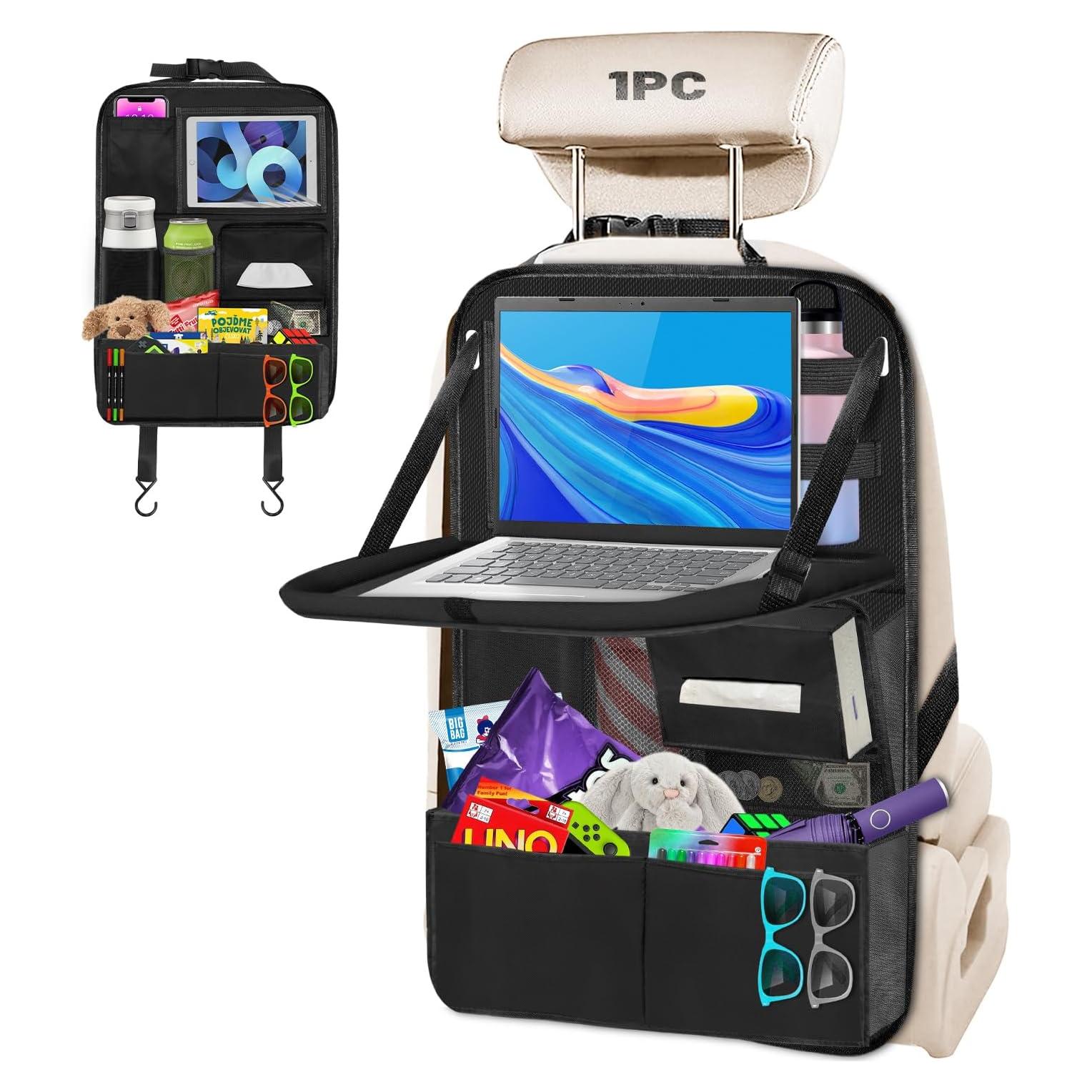 Organizador de Asiento Trasero DUWAI con Bandeja y 12 Bolsillos