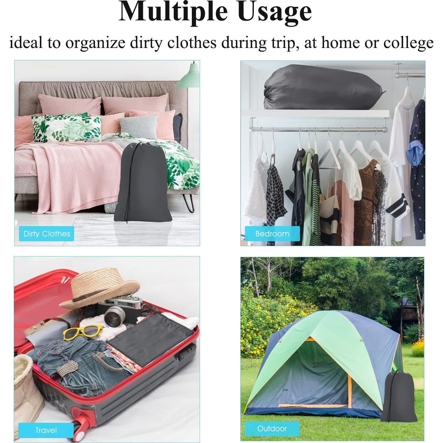 Bolsa de Lavandería OTraki 2 Pack XL 70x115 cm Gris