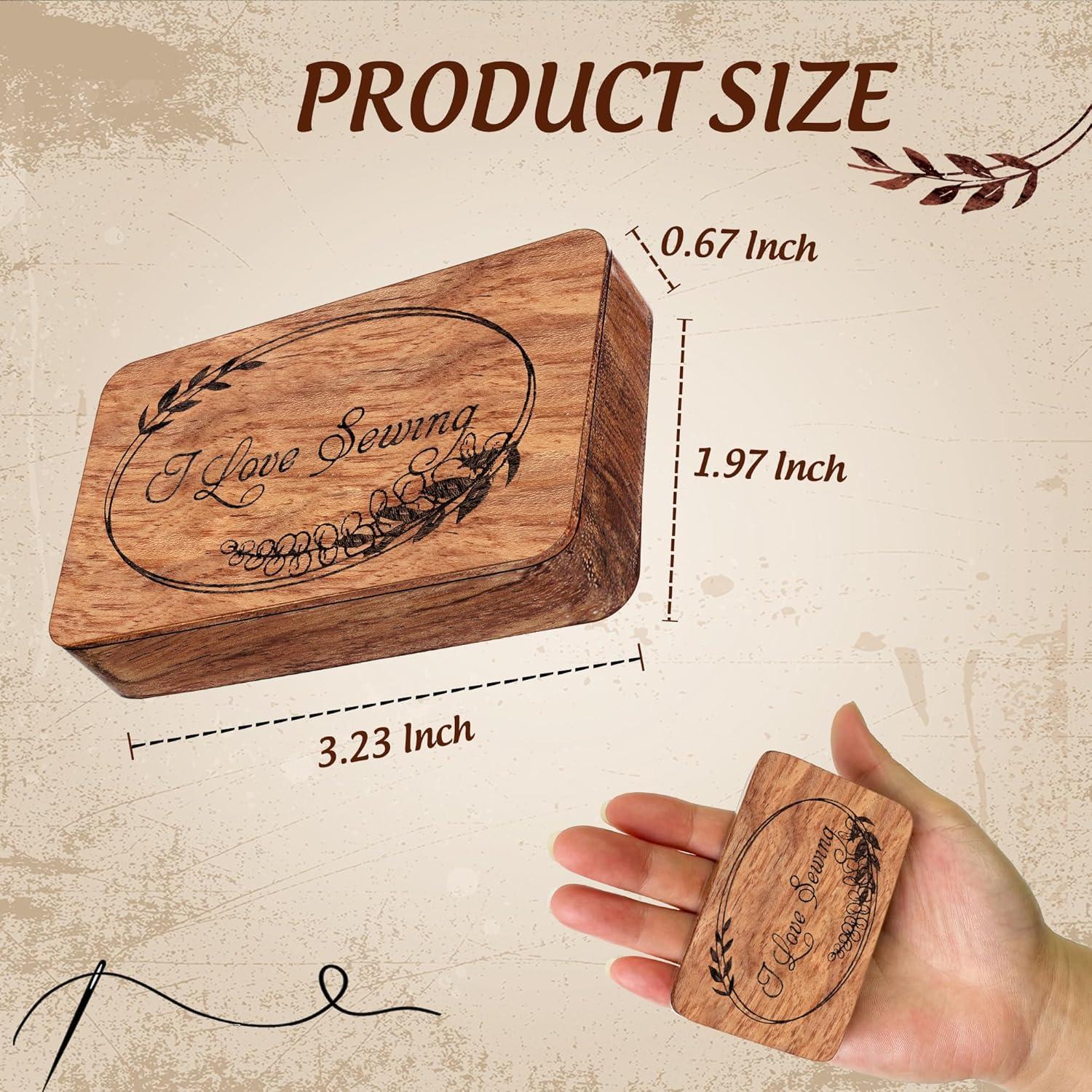 Caja de Almacenamiento de Agujas de Coser SAVINA - Madera, Magnética