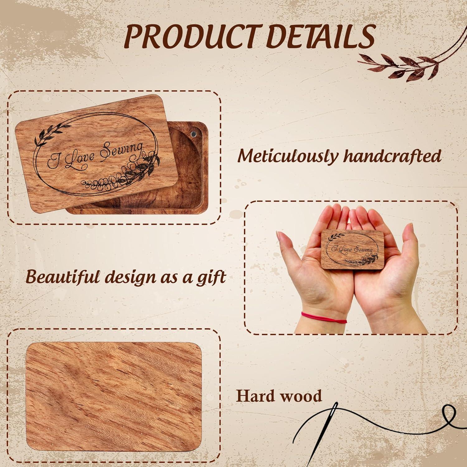 Caja de Almacenamiento de Agujas de Coser SAVINA - Madera, Magnética