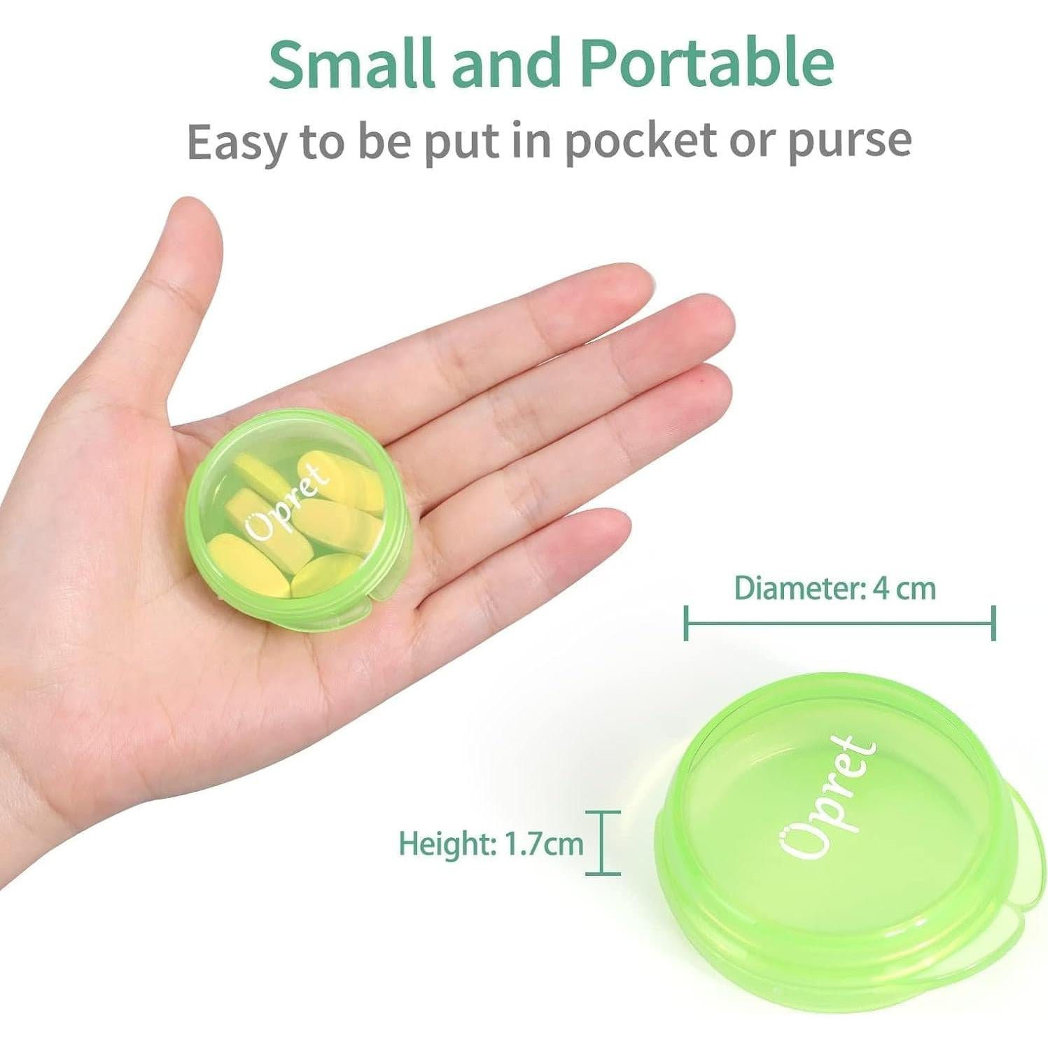 Caja de Pastillas Portátil Opret 3 Pcs - Colorido y Ligero