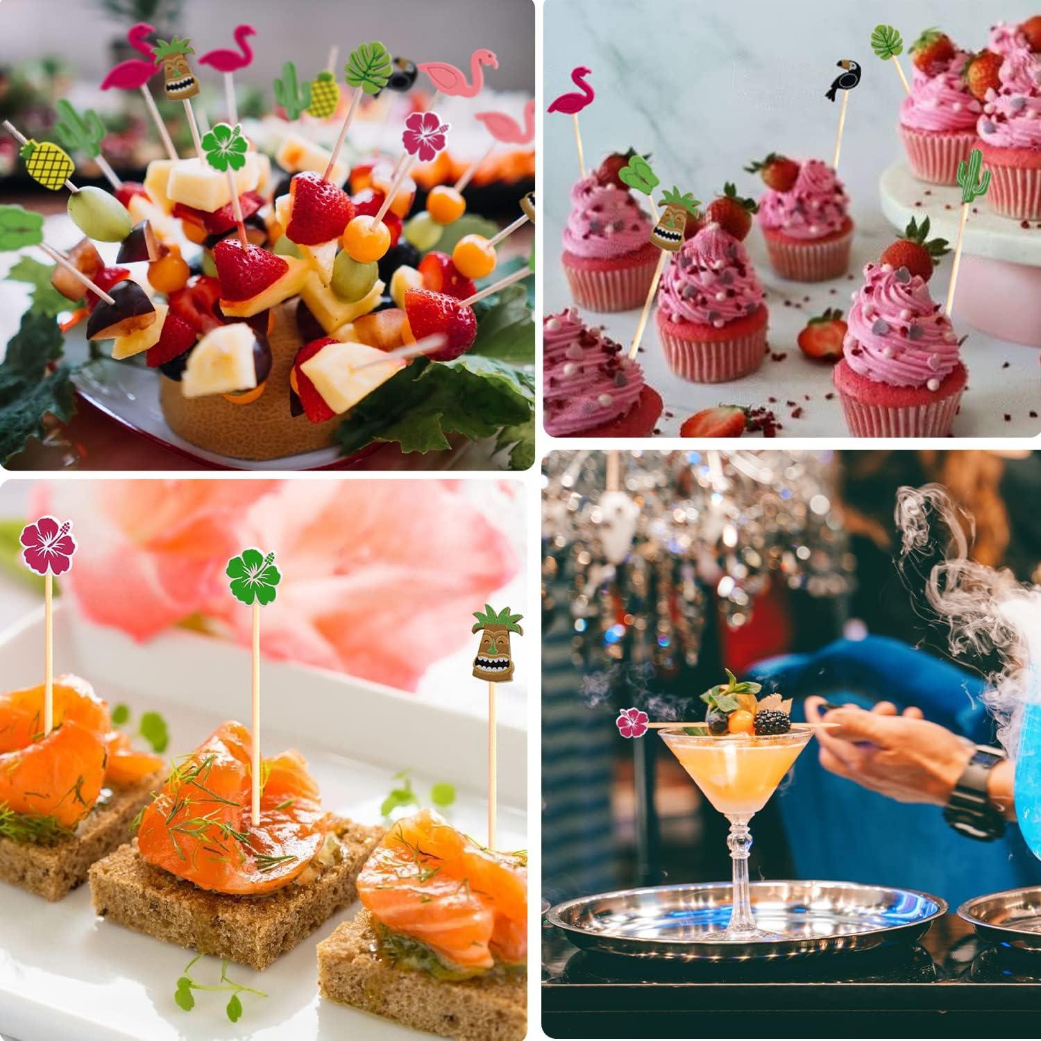 200 Palillos de Cóctel Decorativos Crafterlife 12.7 cm Tropical