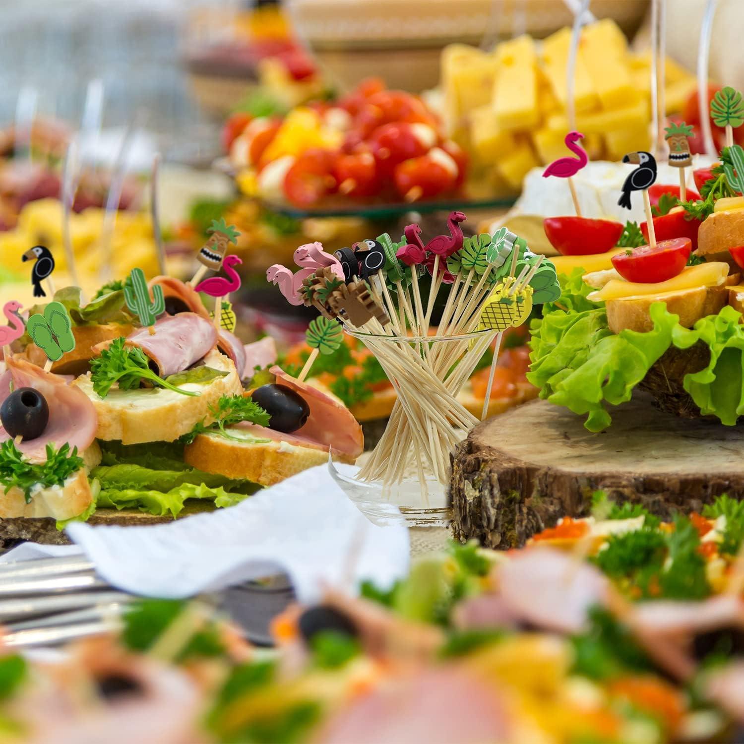 200 Palillos de Cóctel Decorativos Crafterlife 12.7 cm Tropical