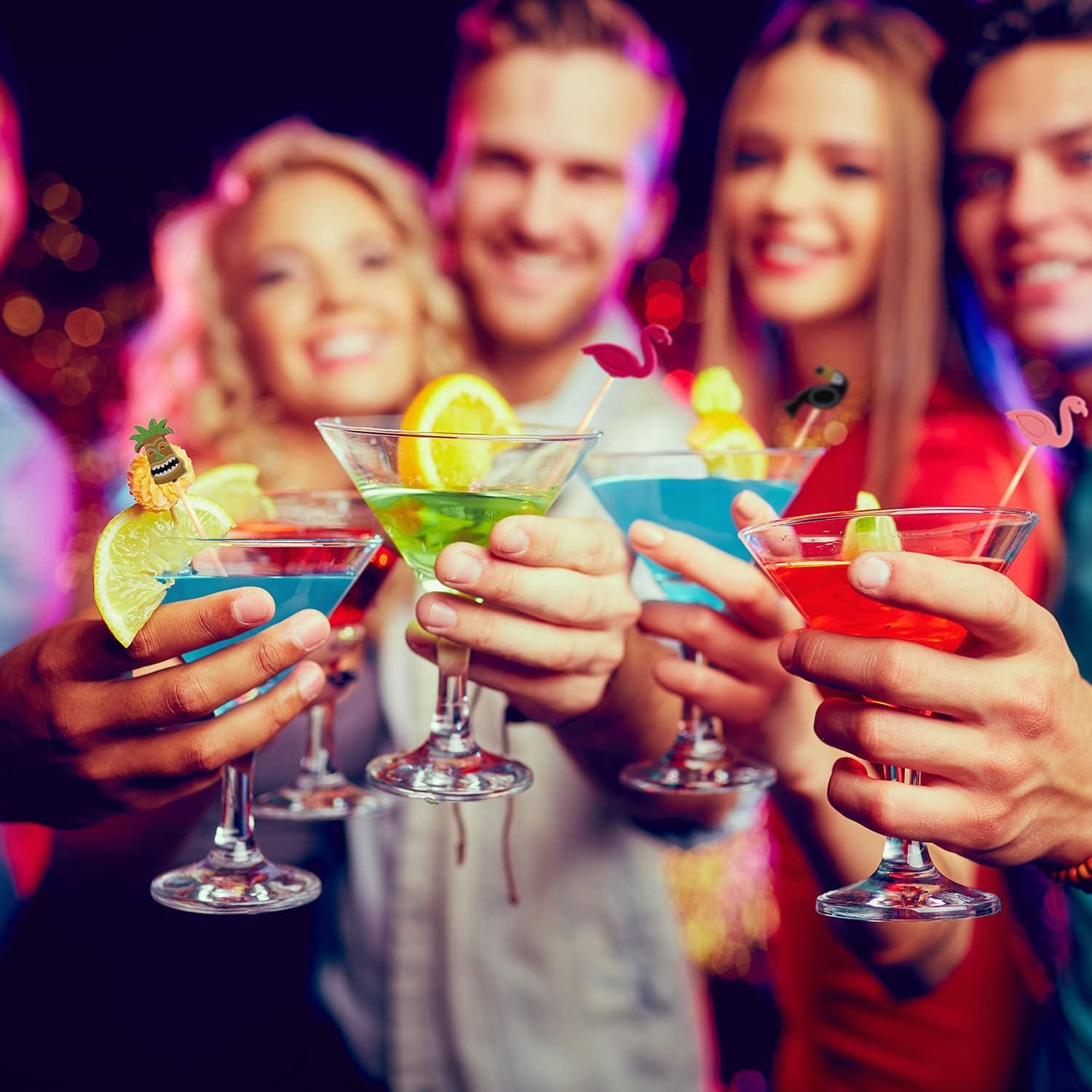 200 Palillos de Cóctel Decorativos Crafterlife 12.7 cm Tropical