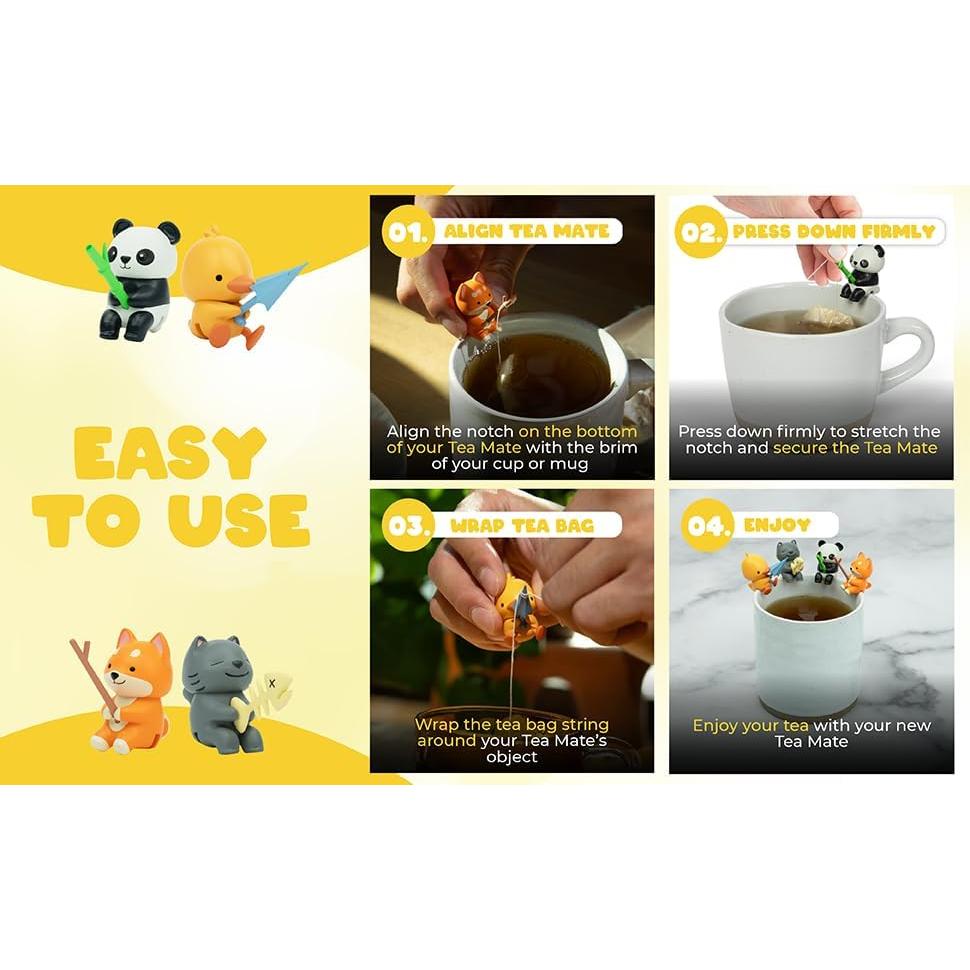 Compañeros de Té Gato - Soporte para Bolsa de Té PVC