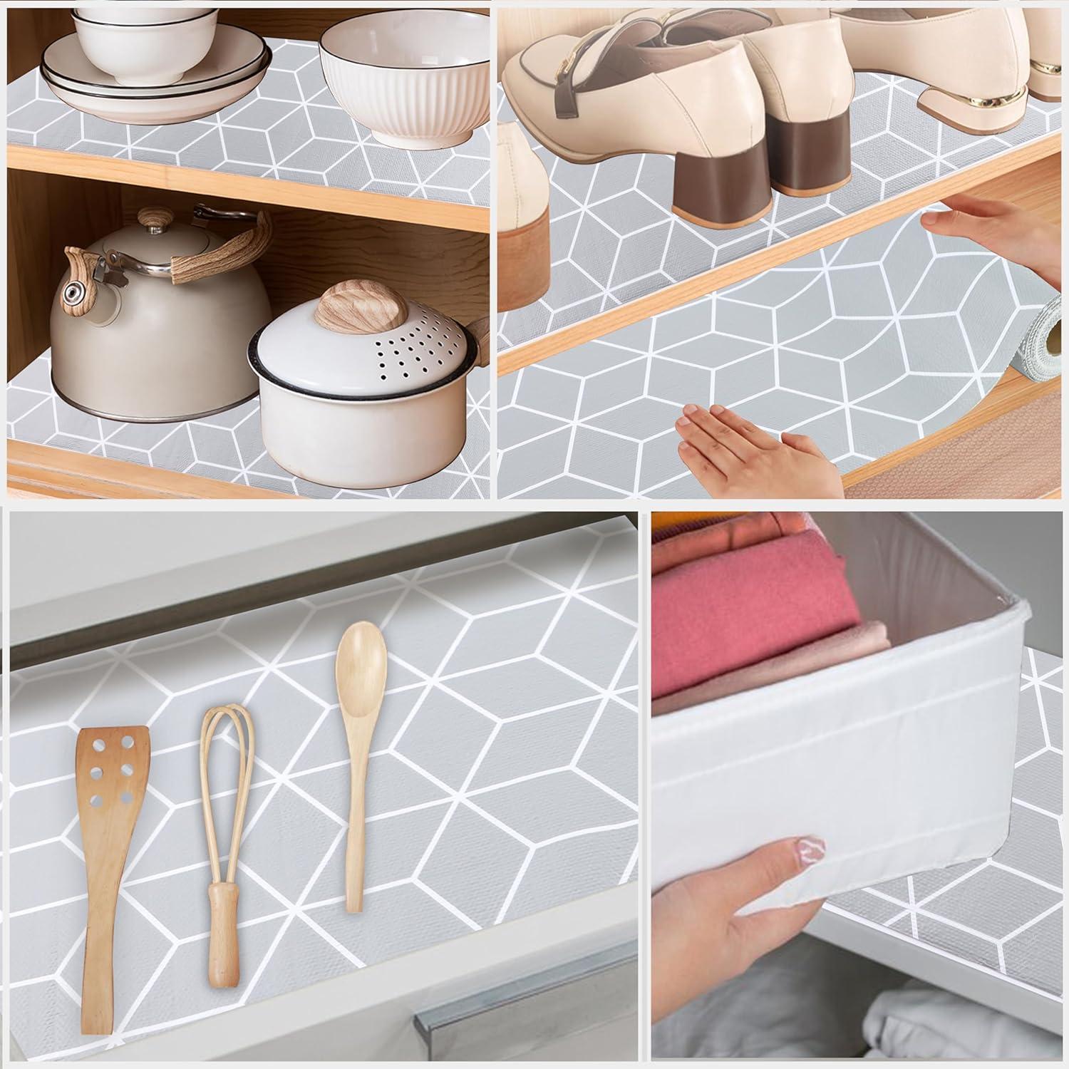 Forro de Estante Antideslizante GMCOZY 30 cm x 6 m Gris