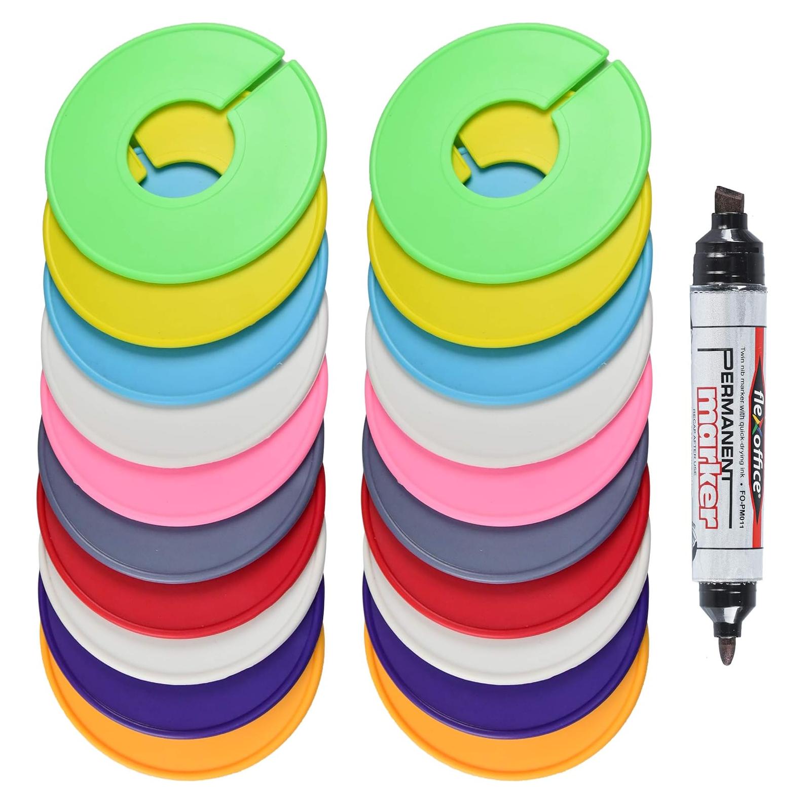 Divisores de Closet AMT 20 Piezas Redondos con Marcador