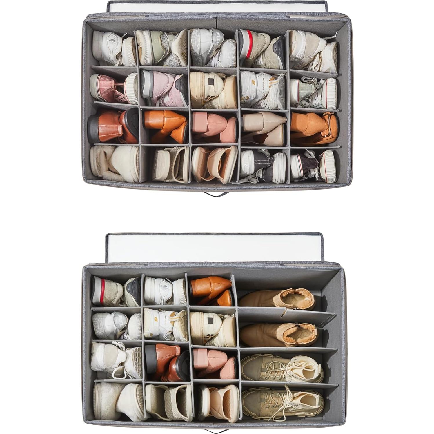 Organizador de Zapatos Berdeng 20 Pares Plegable Negro