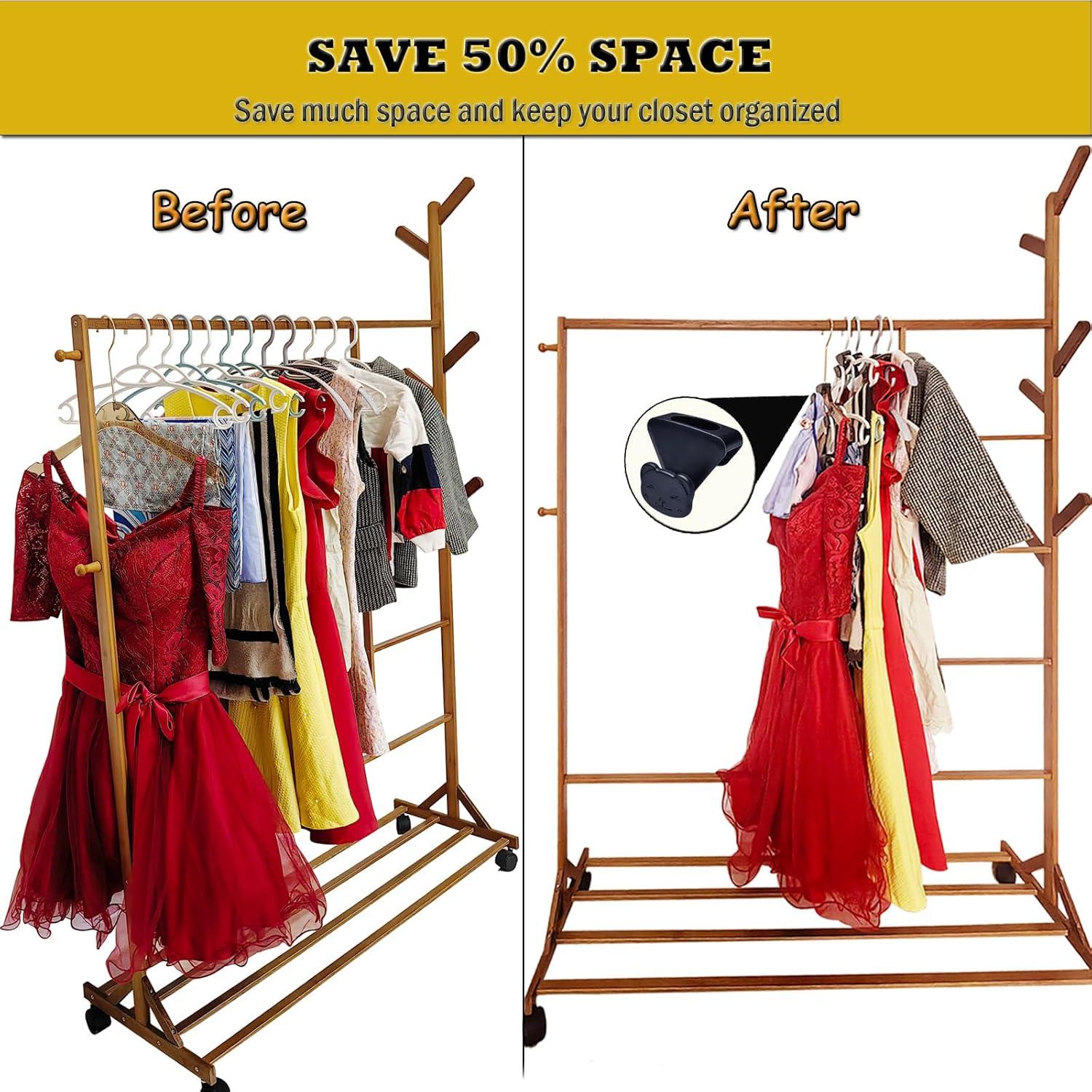 Ganchos Conectores para Perchas XIWUMOER 60PCS Ahorra Espacio