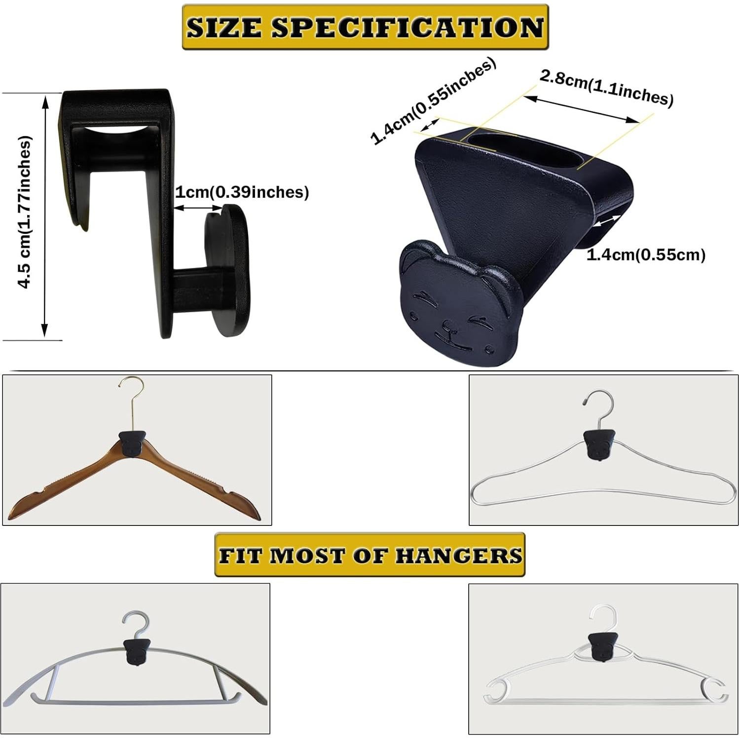 Ganchos Conectores para Perchas XIWUMOER 60PCS Ahorra Espacio