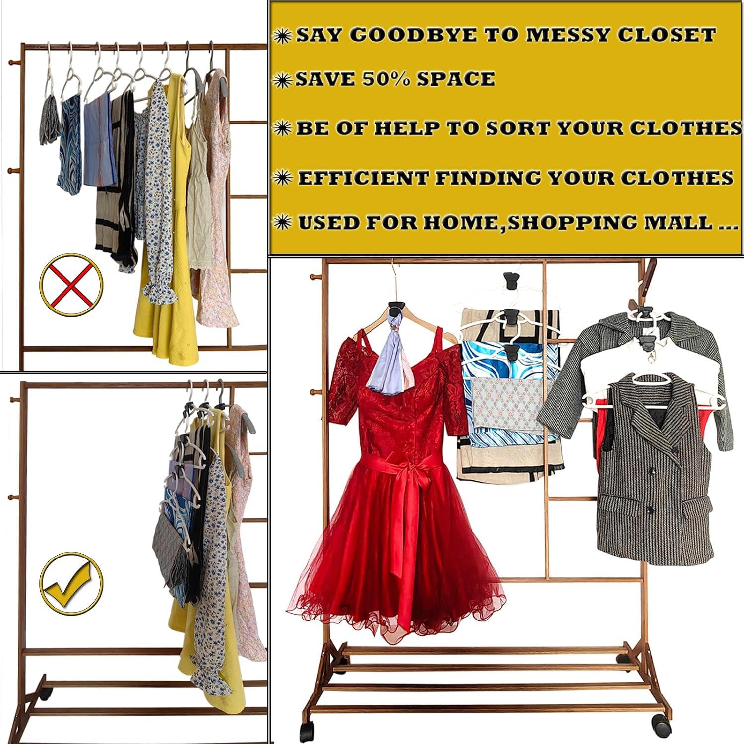 Ganchos Conectores para Perchas XIWUMOER 60PCS Ahorra Espacio