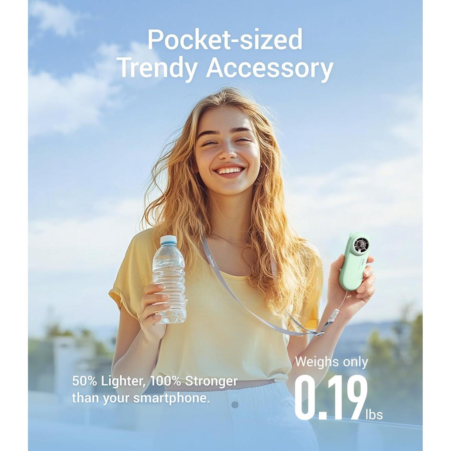 Ventilador de Mano Portátil Diveblues TurboBear - 5 Niveles, 2000mAh