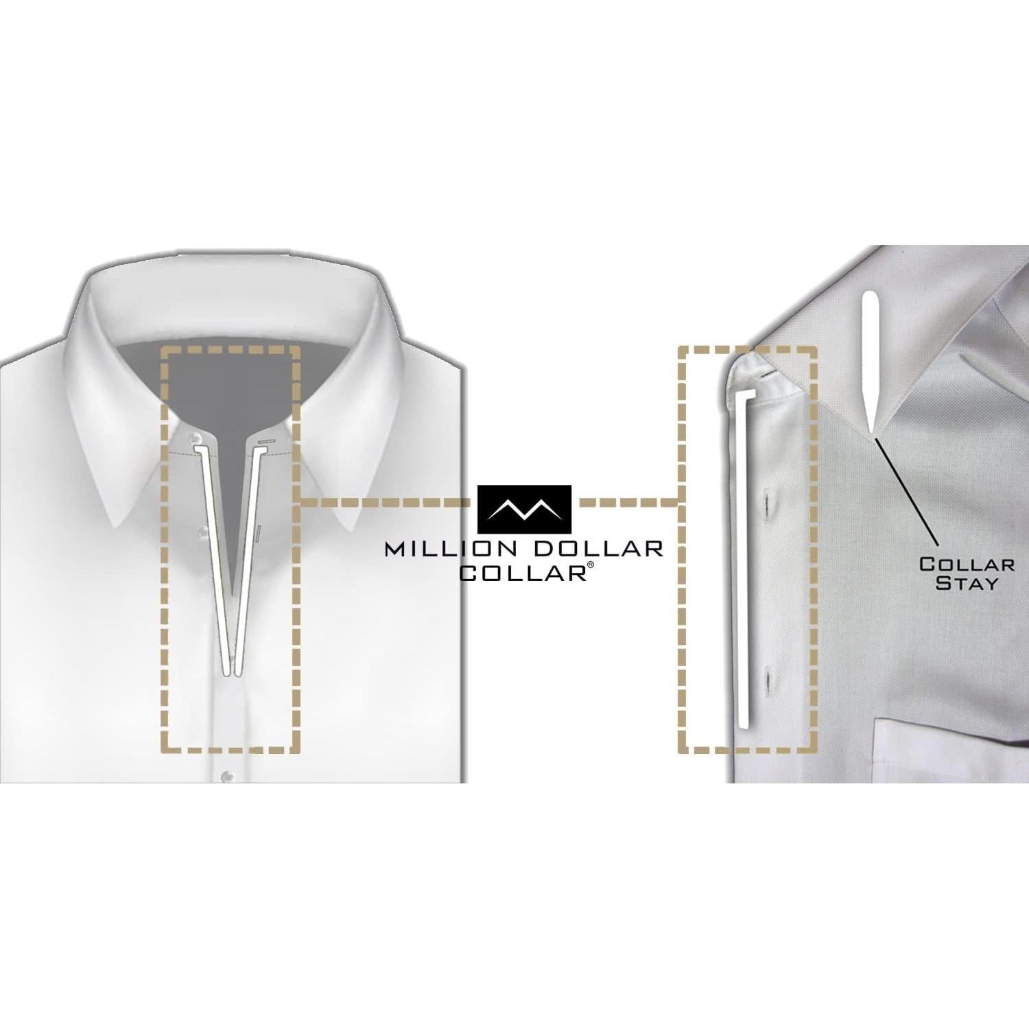 Collar Million Dollar Collar Inserto para Camisas Polo 5 Piezas