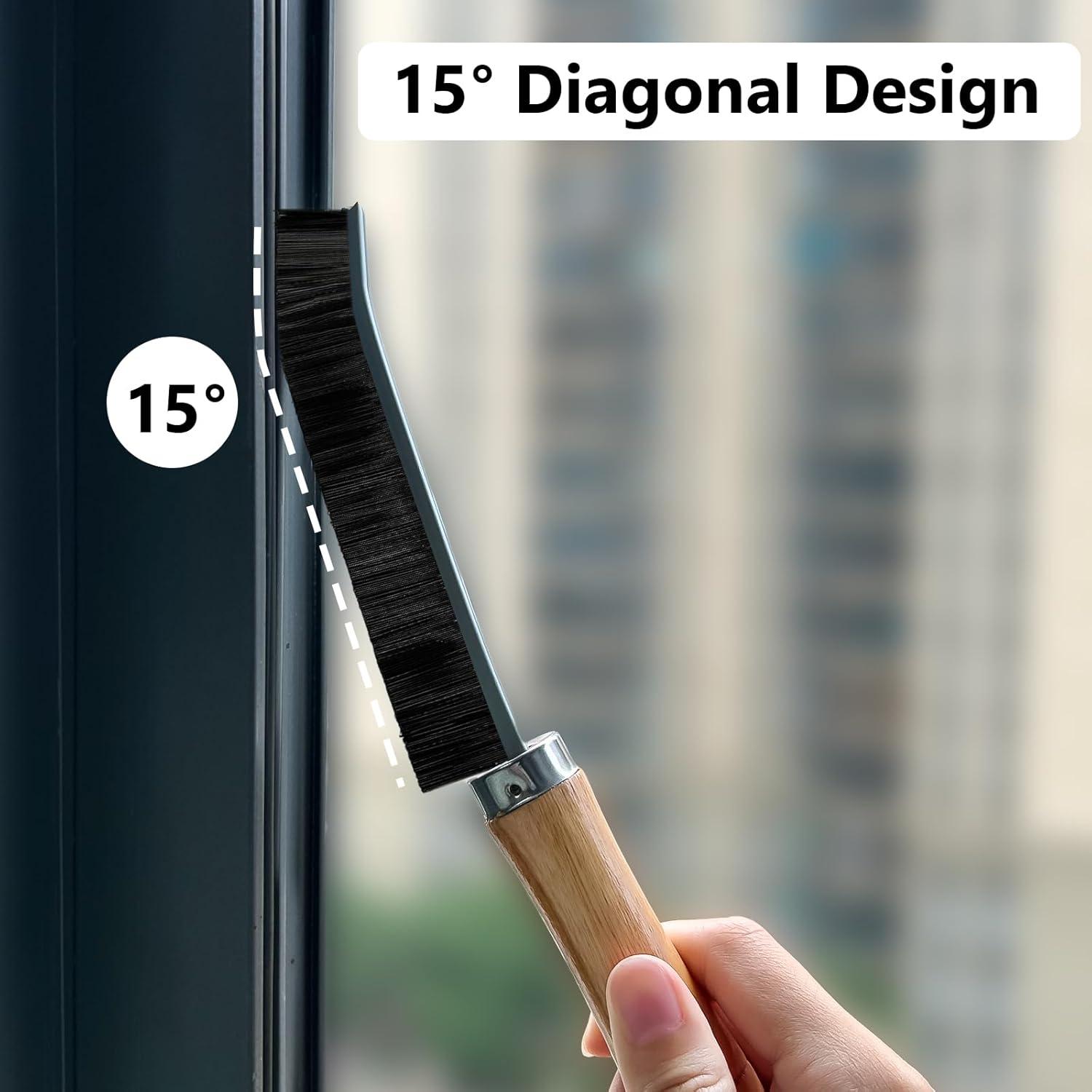 4 Piezas Cepillo de Limpieza de Ranuras Dexspoeny Negro