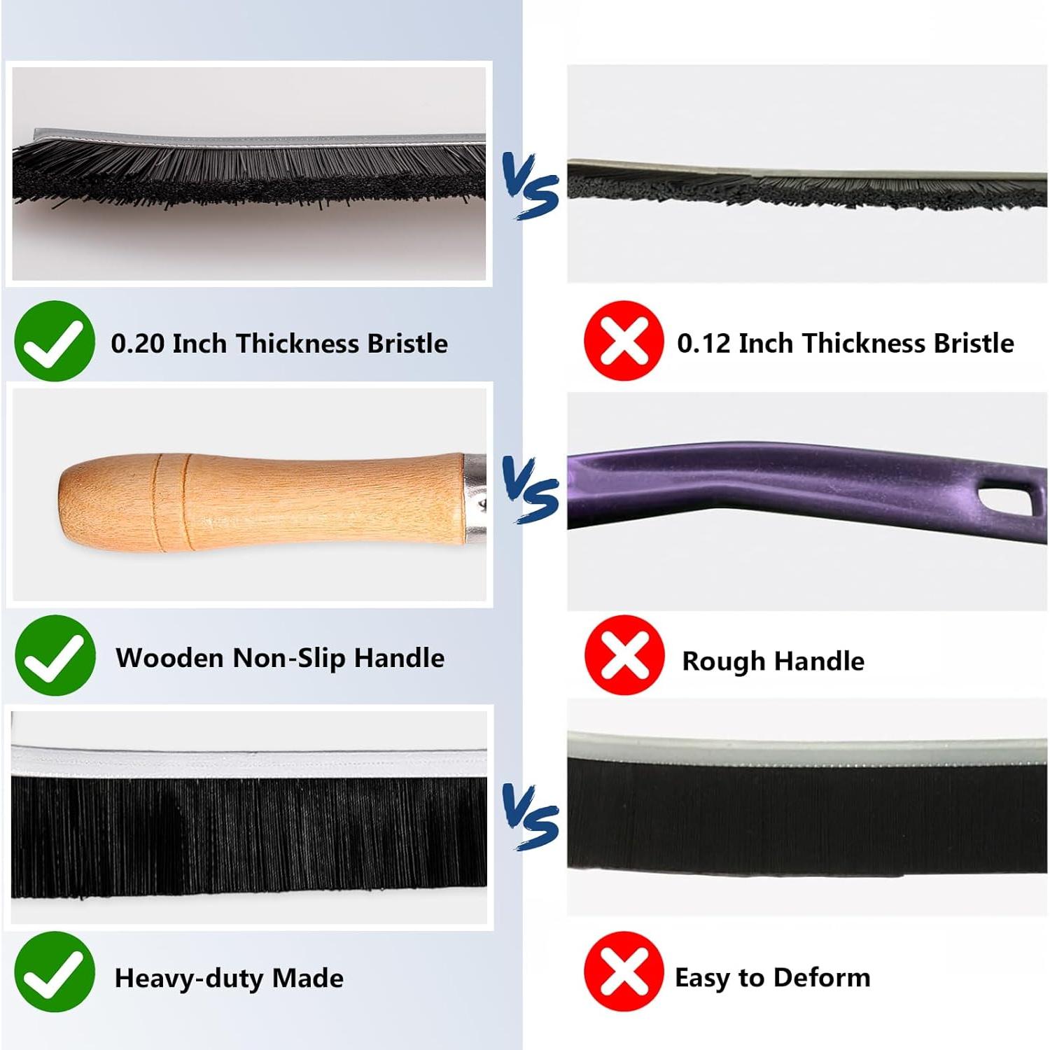 4 Piezas Cepillo de Limpieza de Ranuras Dexspoeny Negro