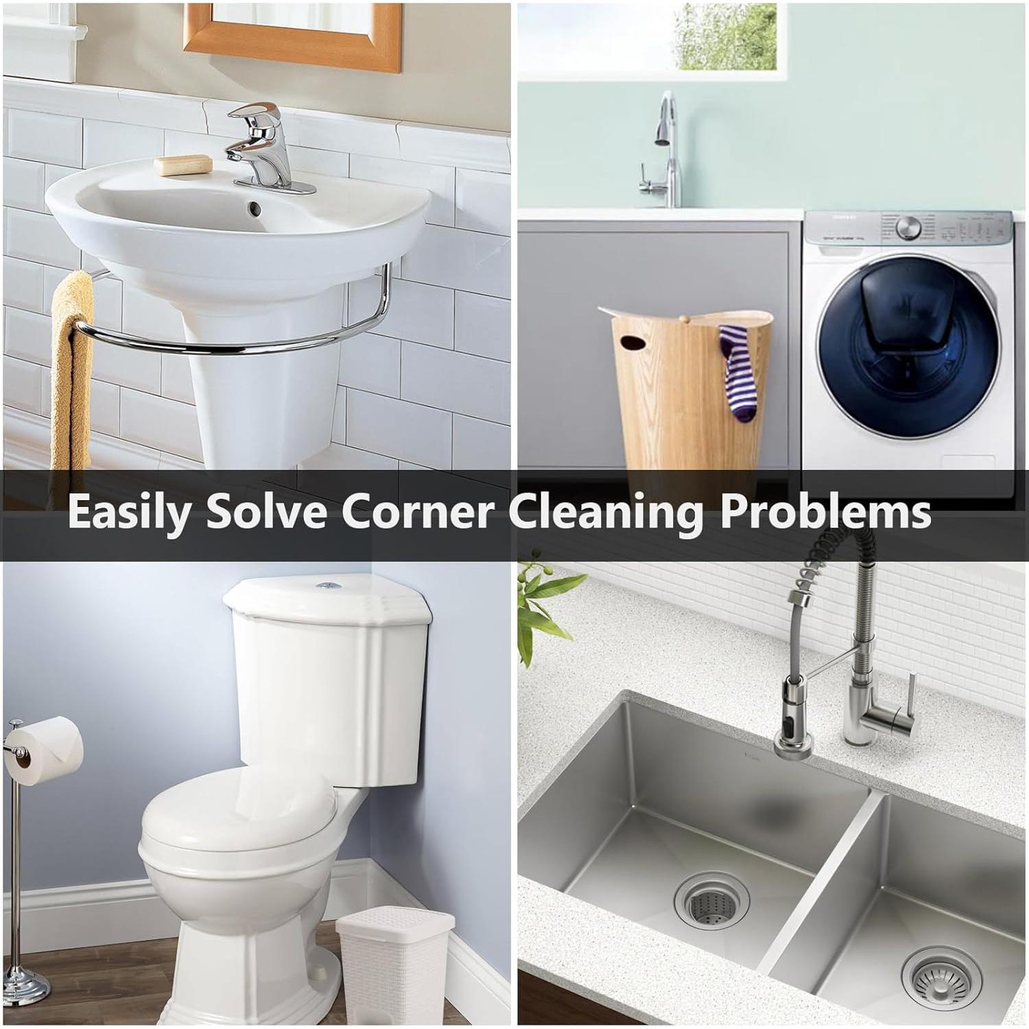 4 Piezas Cepillo de Limpieza de Ranuras Dexspoeny Negro