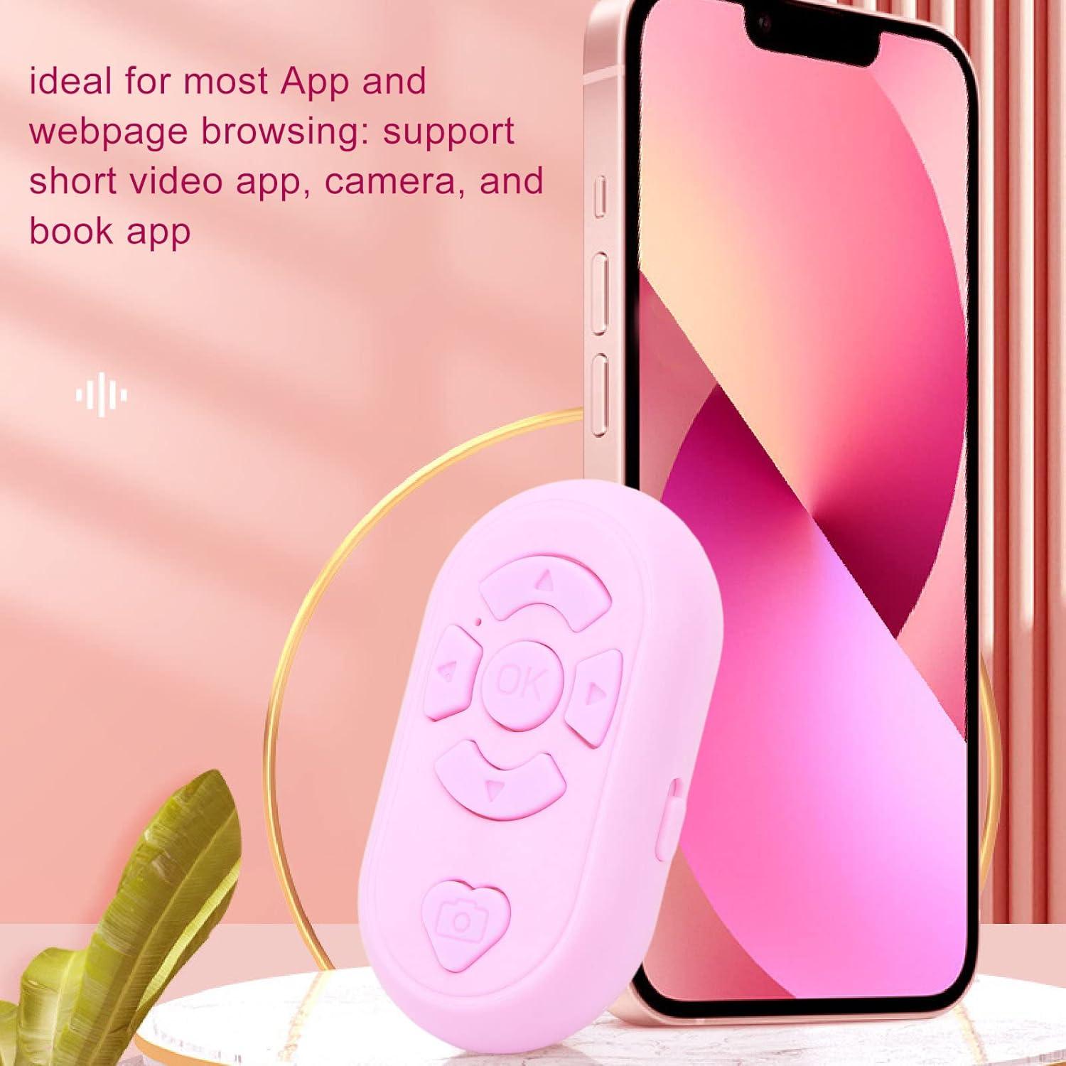 Control Remoto Selfie Doumsic BT4.0 Carga Tipo C Rosa