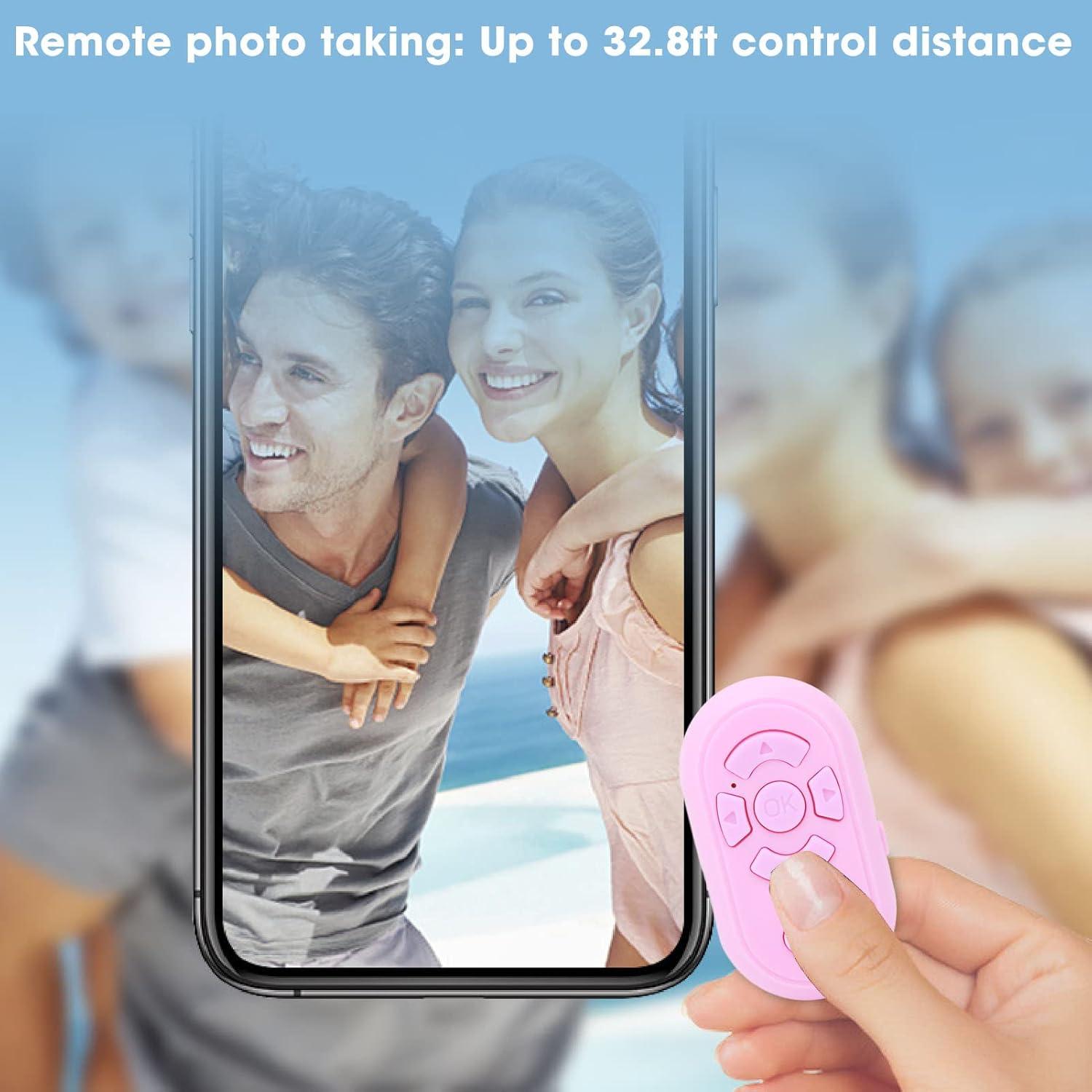 Control Remoto Selfie Doumsic BT4.0 Carga Tipo C Rosa