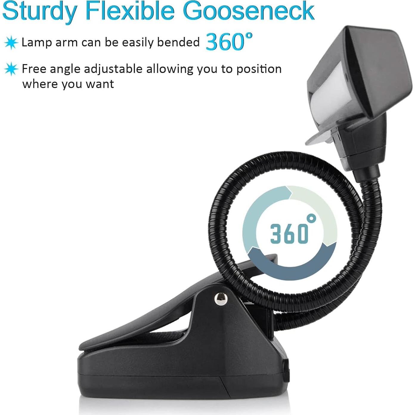 Luz de Atril Recargable Glovion con 19 LEDs y 3 Brillos