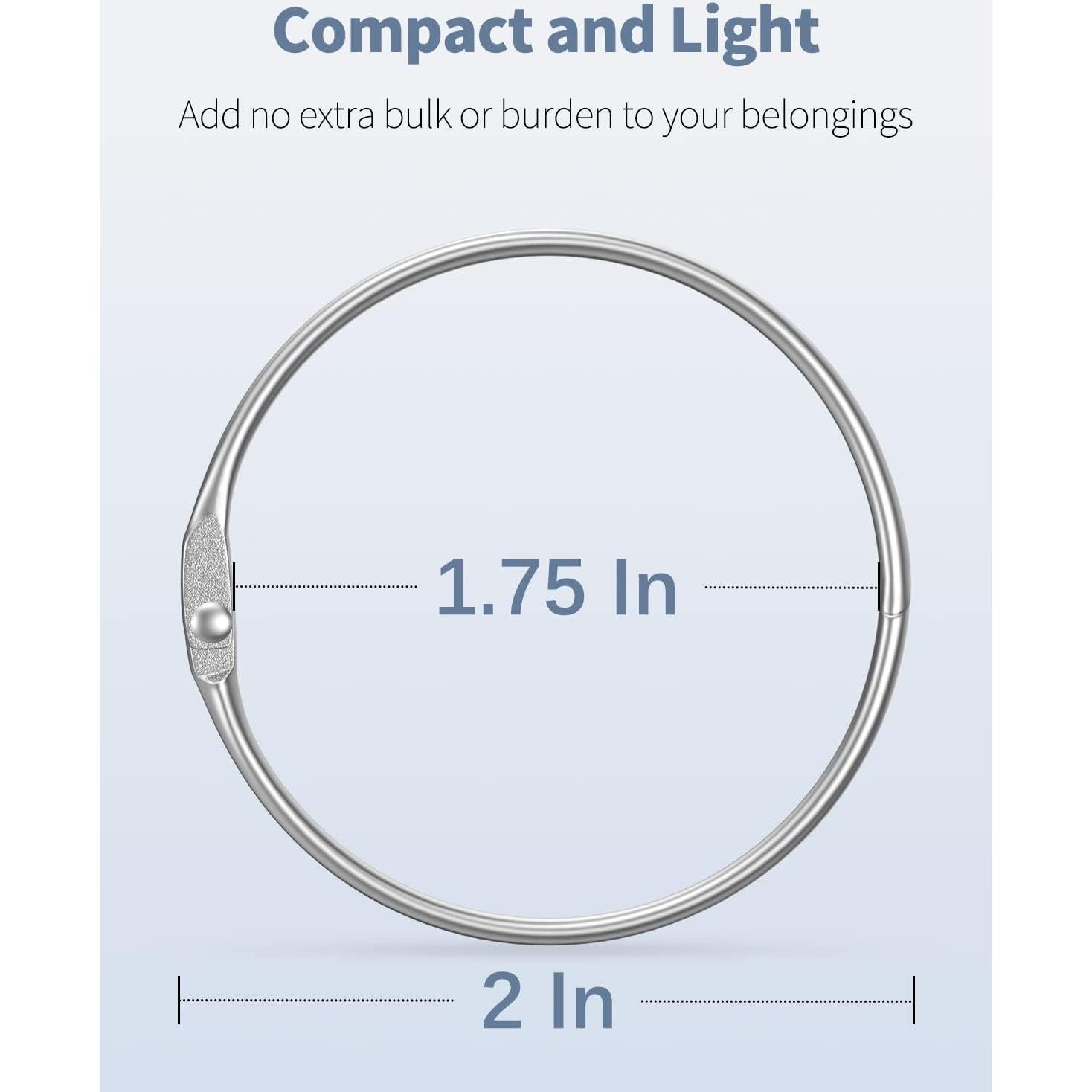 Anillos de Encuadernación Pawfly 5.08 cm Acero 12 Pcs