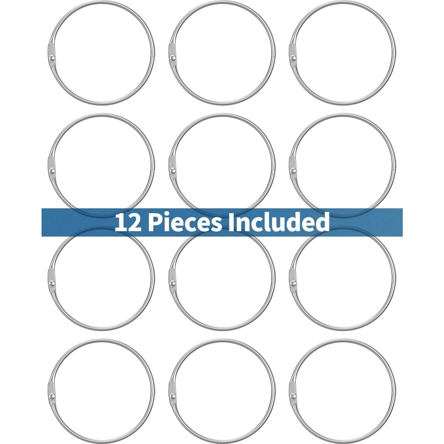 Anillos de Encuadernación Pawfly 5.08 cm Acero 12 Pcs