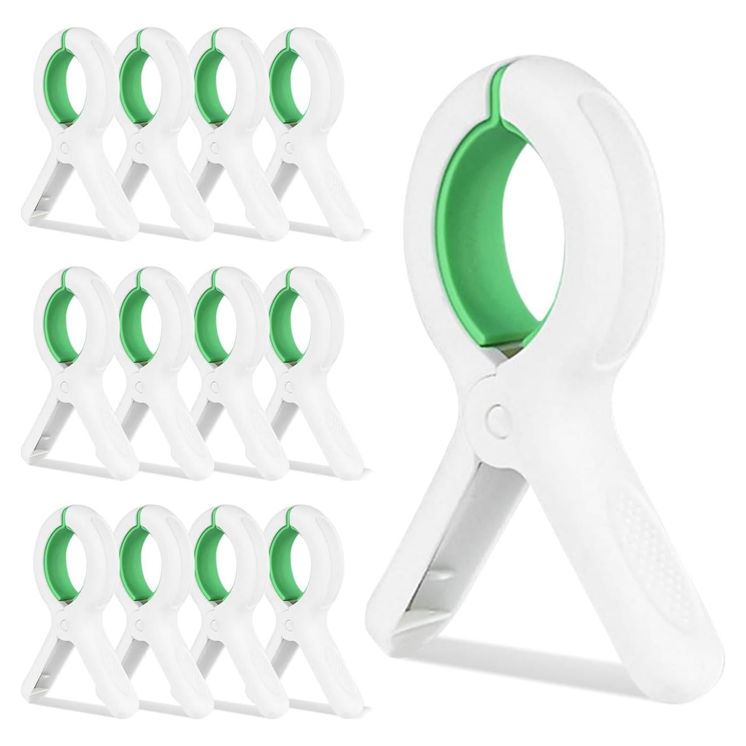 Pinzas para Toallas de Playa MKJFRME, Paquete de 12, Verde