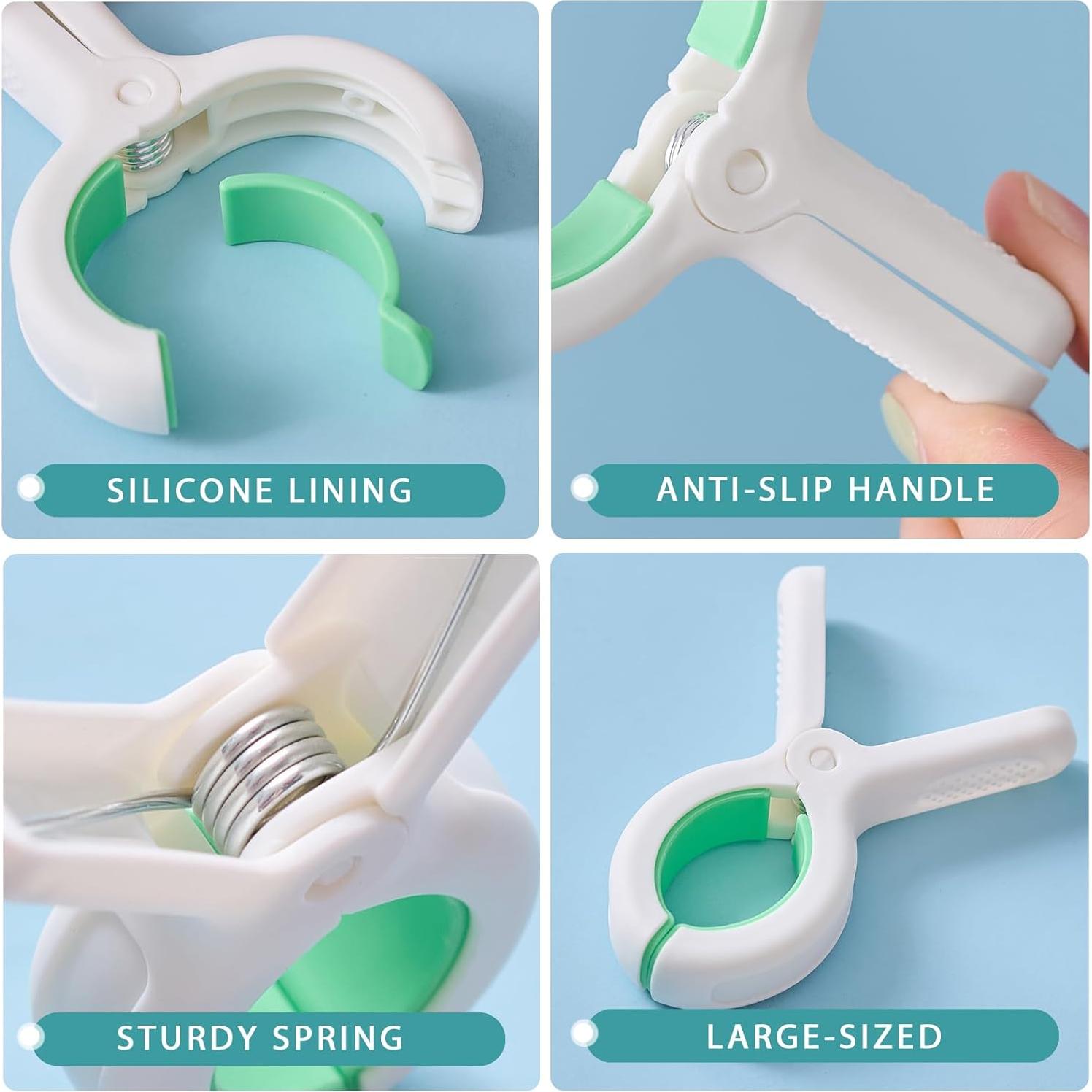 Pinzas para Toallas de Playa MKJFRME, Paquete de 12, Verde