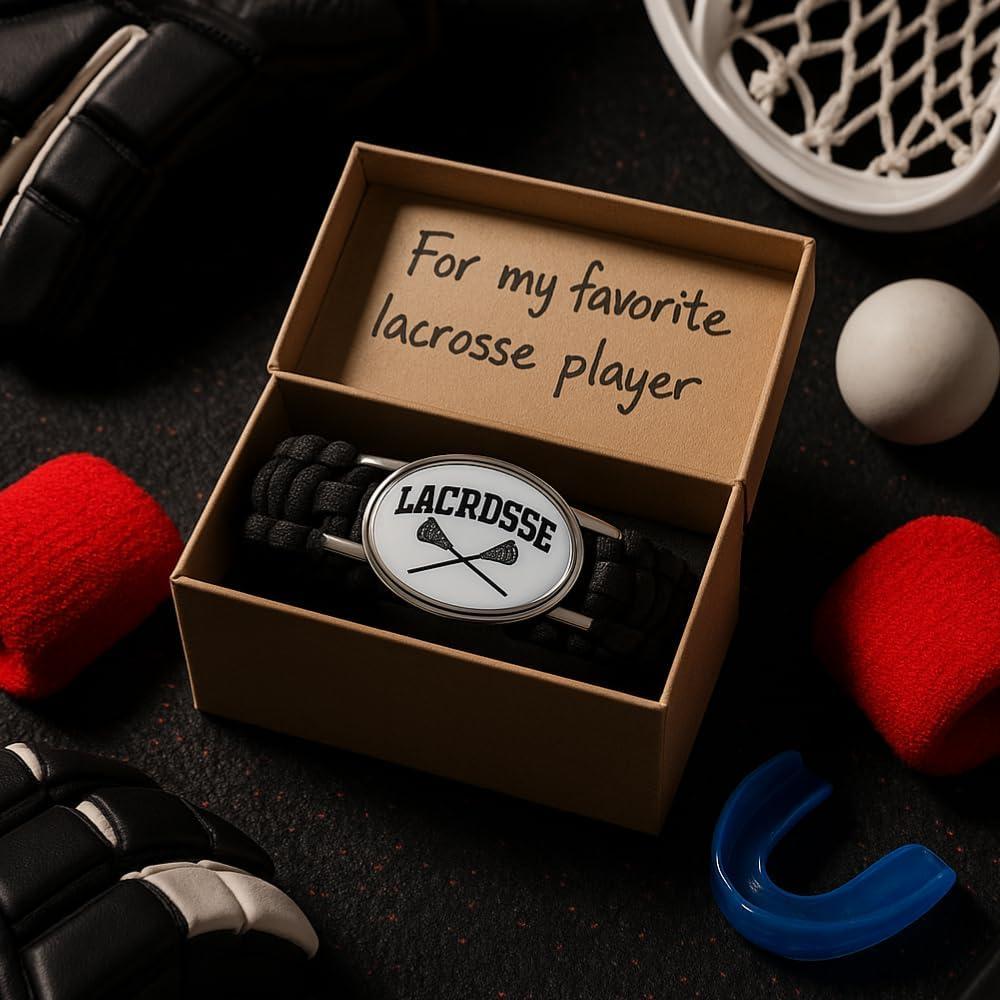 Pulsera de Paracord Lacrosse Negra Colección Infinita - Ajustable