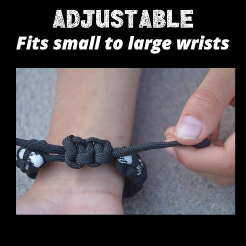 Pulsera de Paracord Lacrosse Negra Colección Infinita - Ajustable