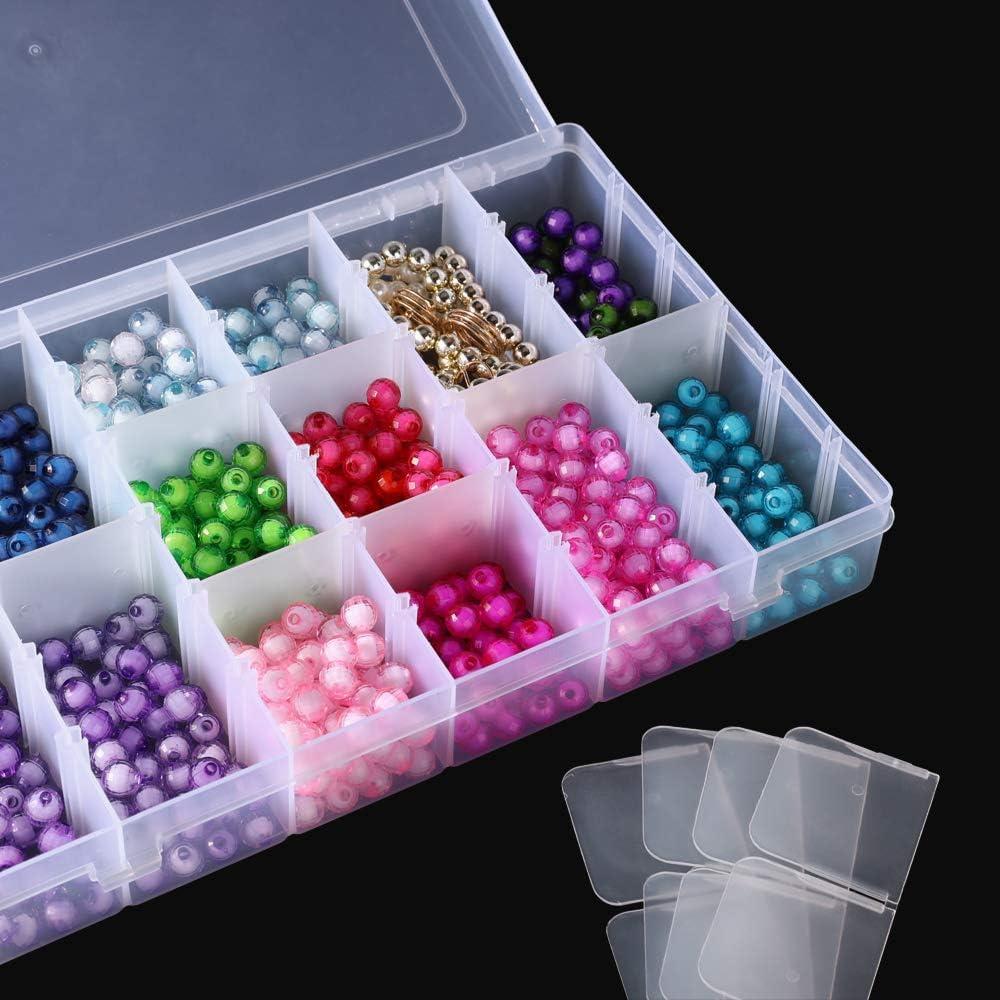 Caja de Almacenamiento Plástica Opret 2 Pcs 36 Rejillas 27.4x17.3cm