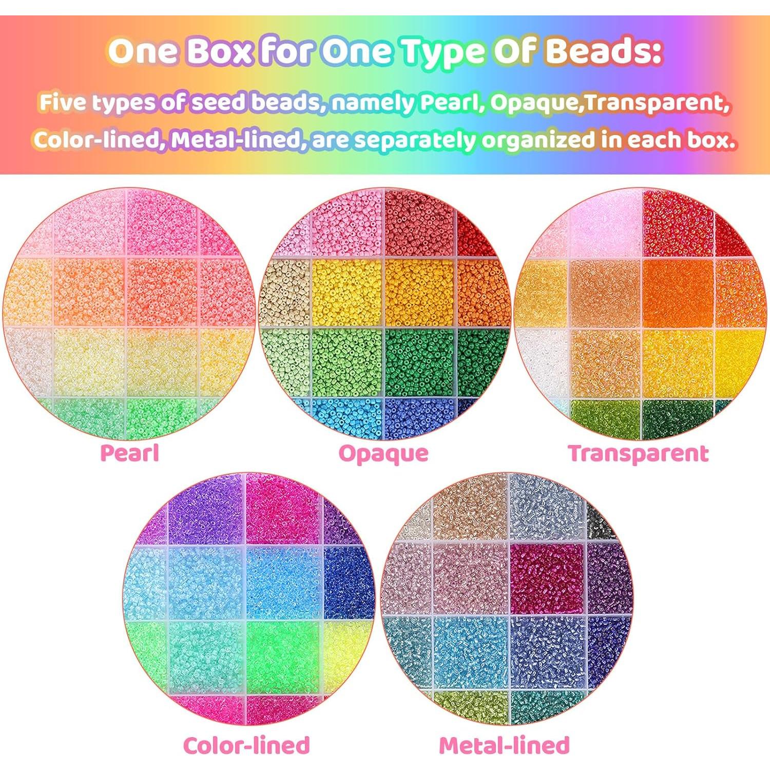 Kit de Perlas de Joyería Funtopia 61000pcs 2mm 120 Colores