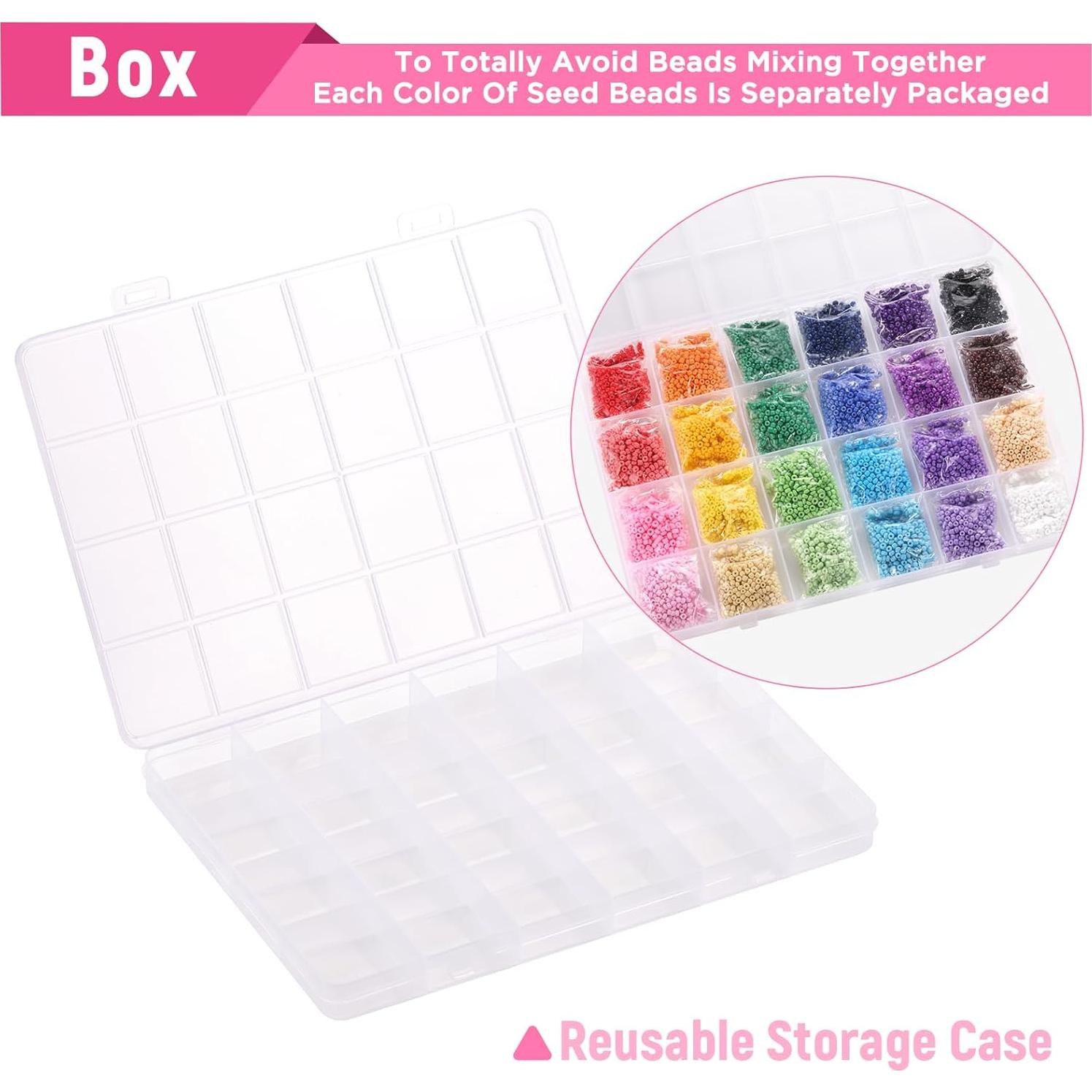 Kit de Perlas de Joyería Funtopia 61000pcs 2mm 120 Colores