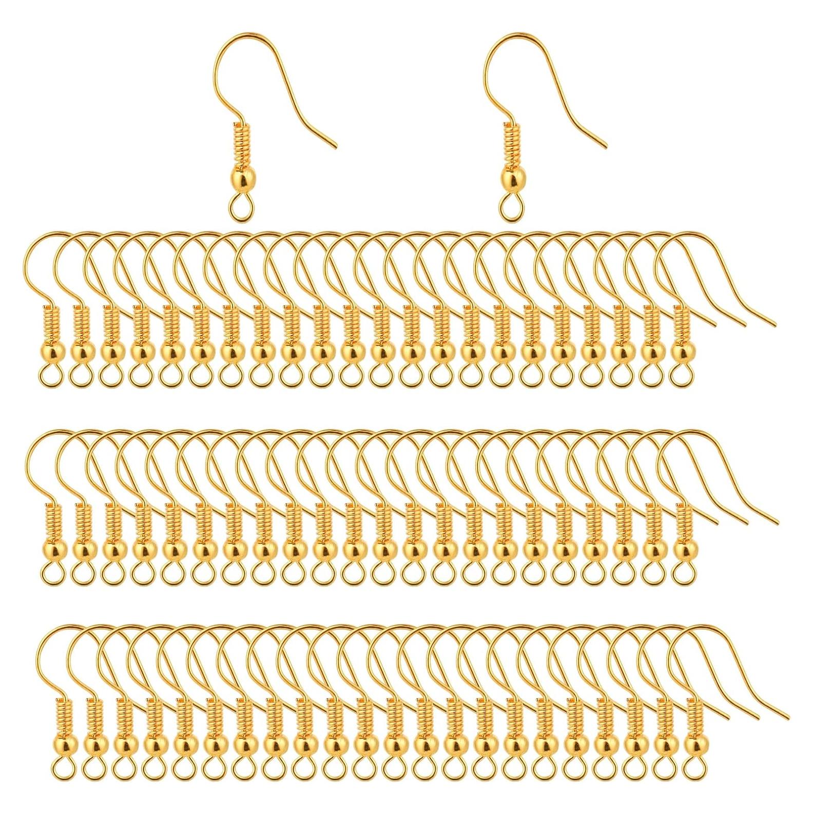 Ganchos para Aretes Bylion de Acero Inoxidable - 400 Piezas Dorado