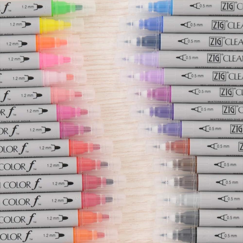 Marcadores Kuretake ZIG CLEAN COLOR 36 colores Doble Punta