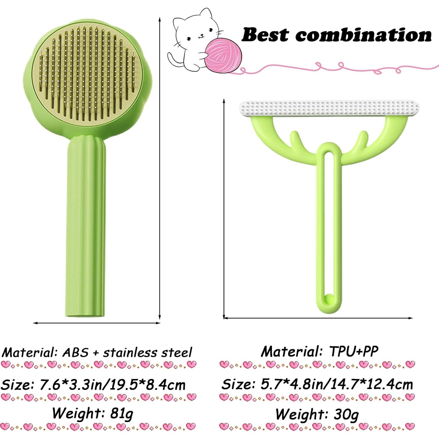 Cepillo Autolimpiante para Mascotas Myweyde 19.3cm Verde