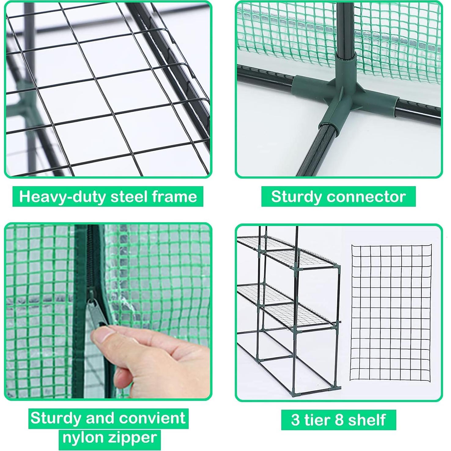 Invernadero portátil SV SCOOL VALUE 12 estantes 143x143 cm