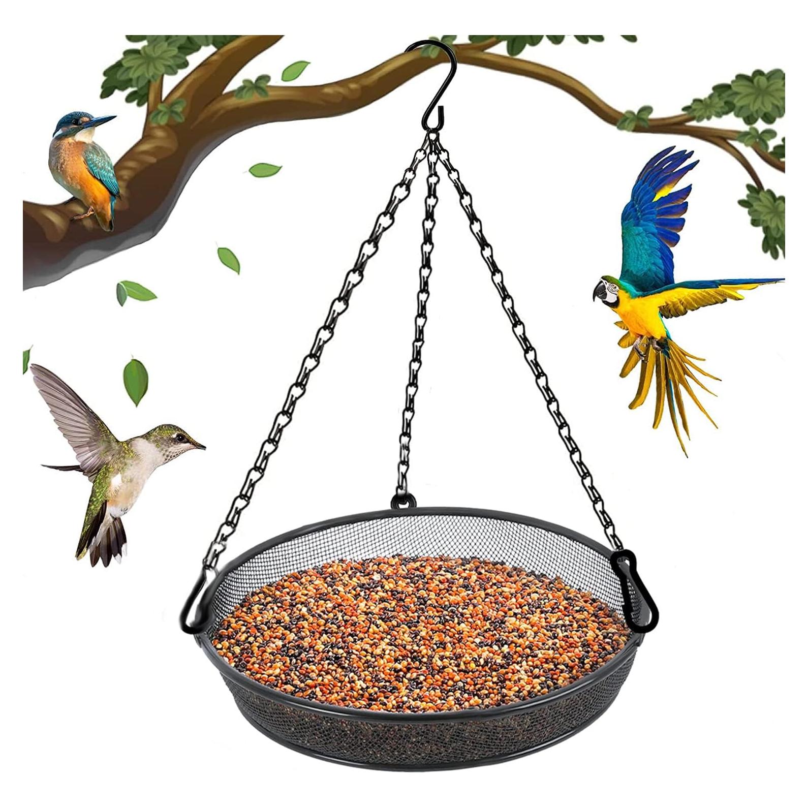 Comedero para Aves Colgante FLINTER 17.8x17.8 cm Metal