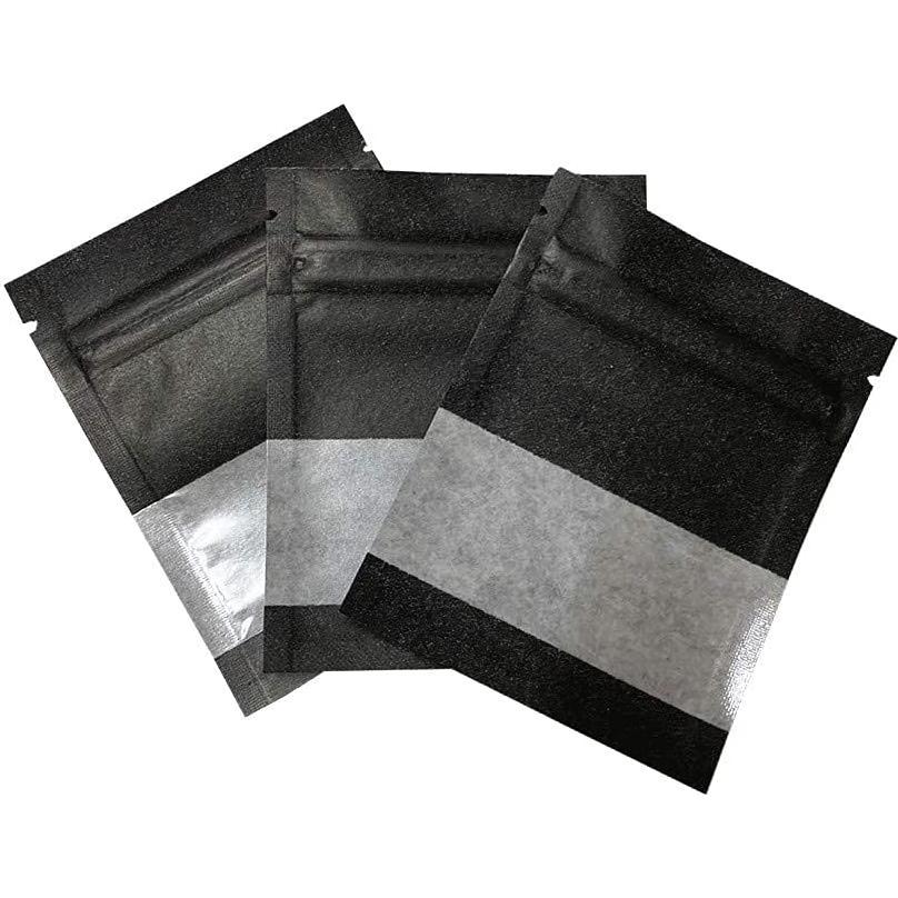 Bolsas de Papel Kraft Negro FERENLI 100 Pcs 7x9 cm Reutilizables