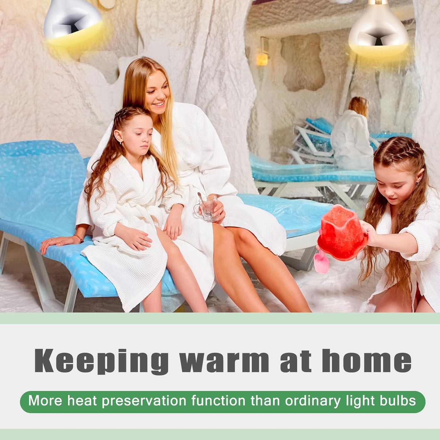 VIHOSE 4 Bombillas de Calor Incandescentes E26 150W Plata