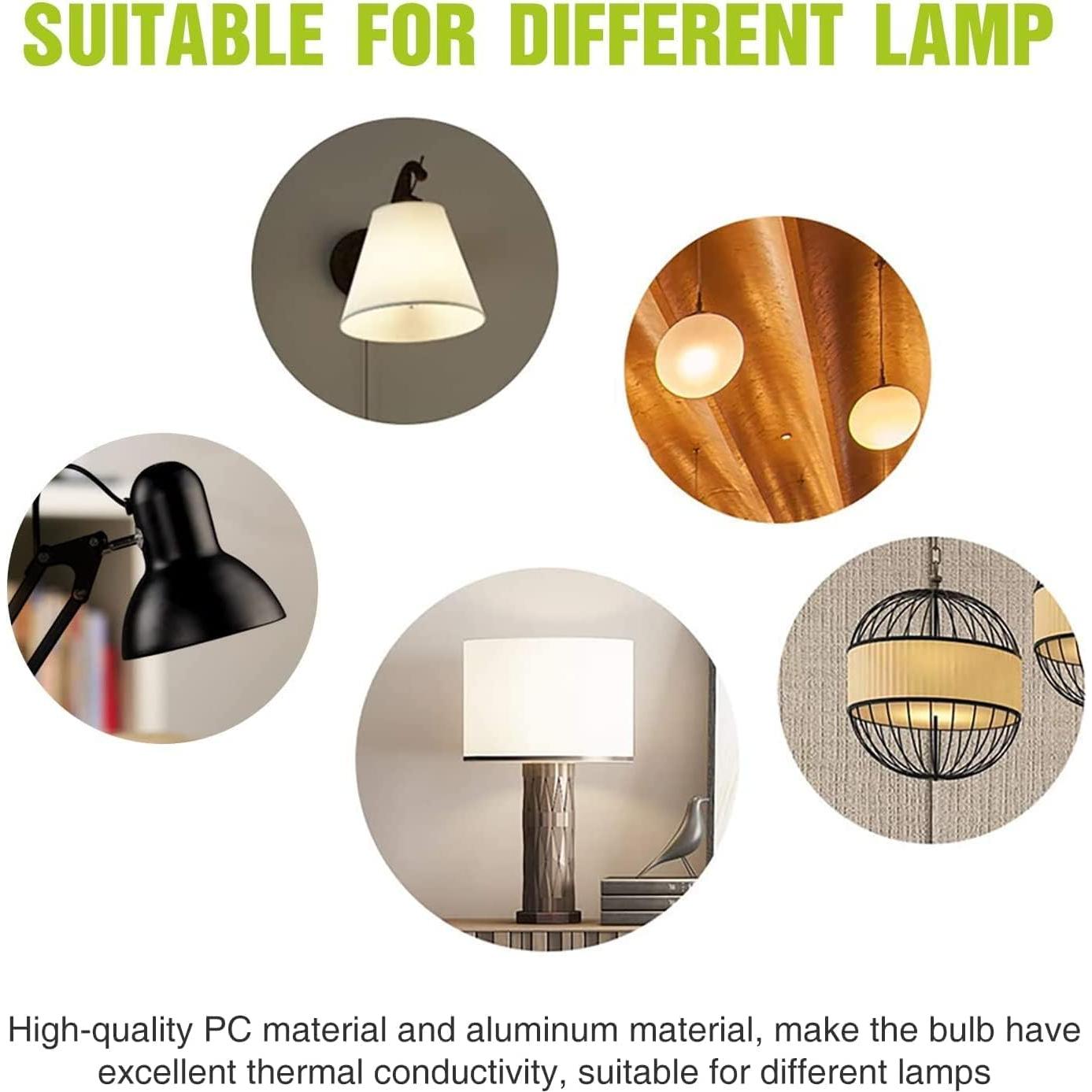 Bombillas Recargables Neporal A19 60W Luz Diurna 4 Pzas