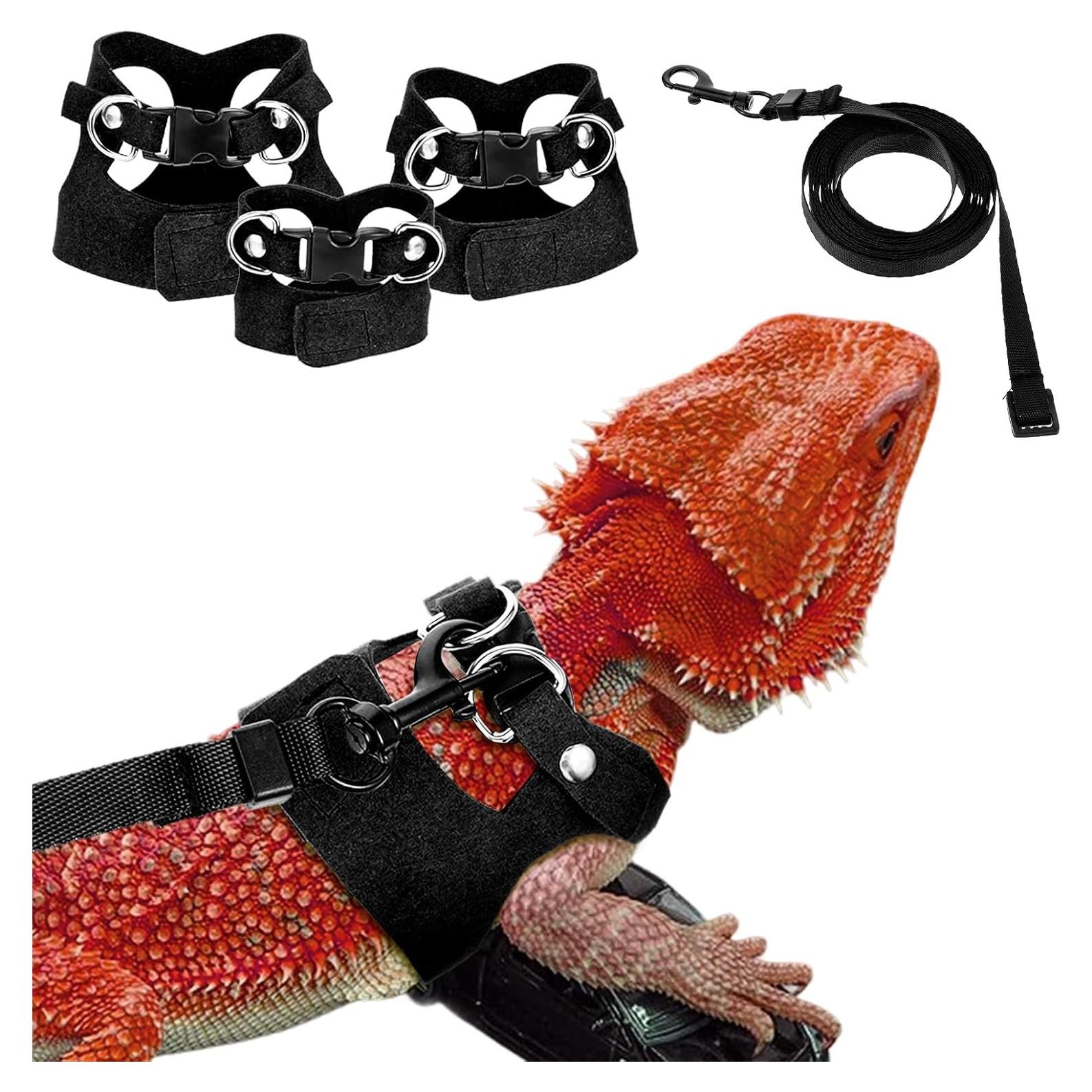 Juego de 3 arneses ajustables HJZHII para dragón barbudo