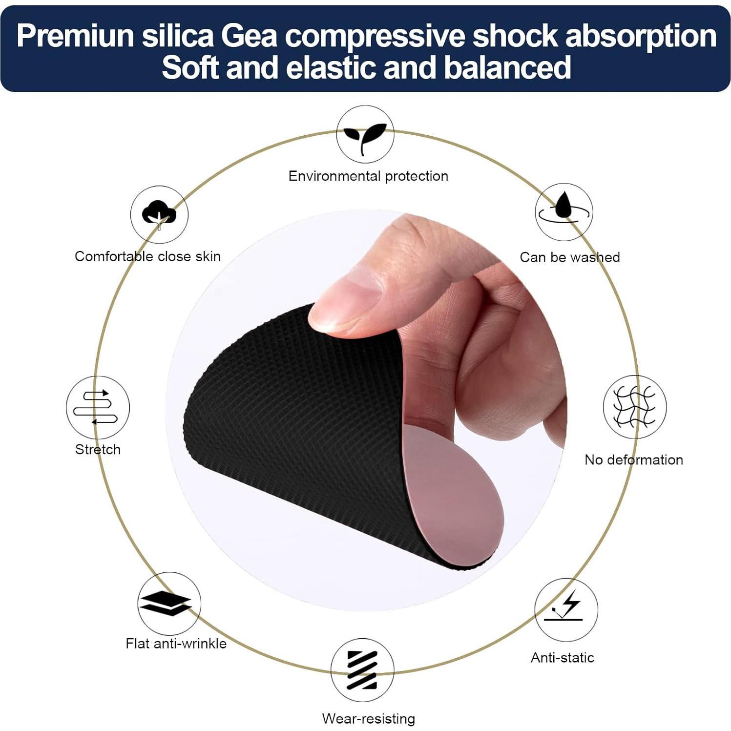 Protector de Suela Antideslizante Ashoesert - 4 Pares Negro