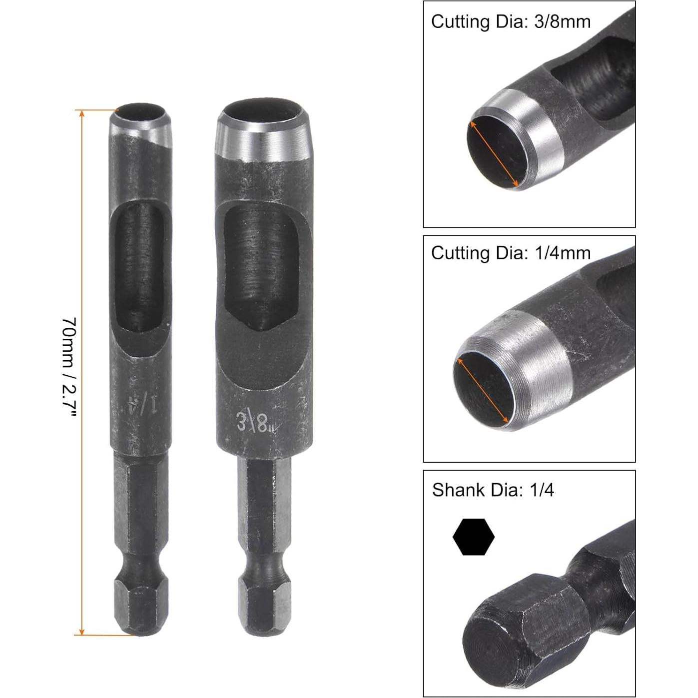 Perforador de Agujeros de Cuero HARFINGTON 6.4mm y 9.5mm