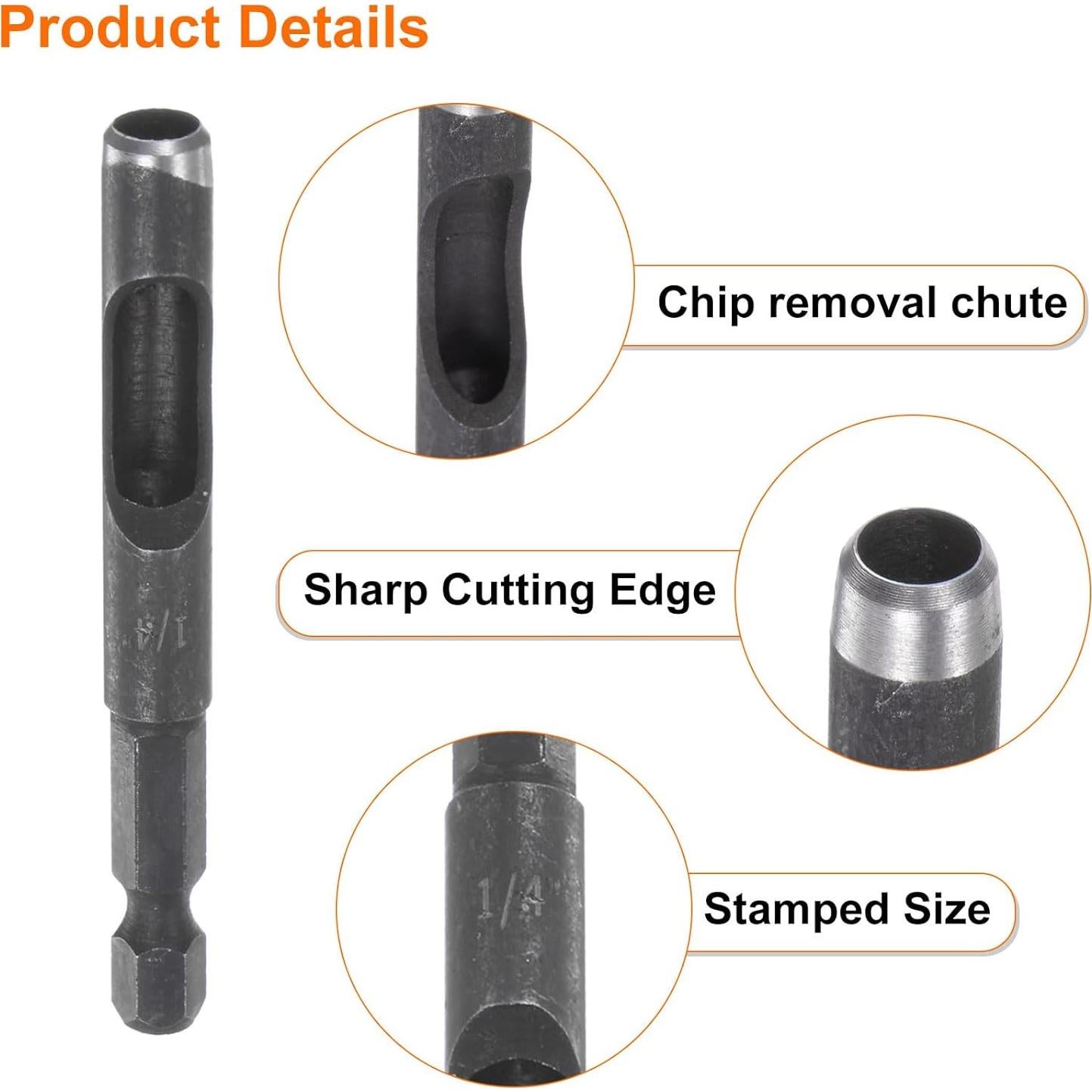 Perforador de Agujeros de Cuero HARFINGTON 6.4mm y 9.5mm