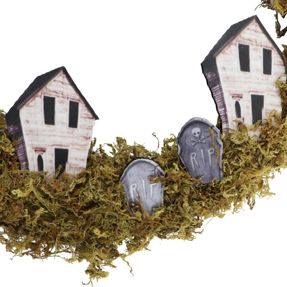 Corona de Sarmiento Natural 38 cm Haunted Hill Farm Halloween